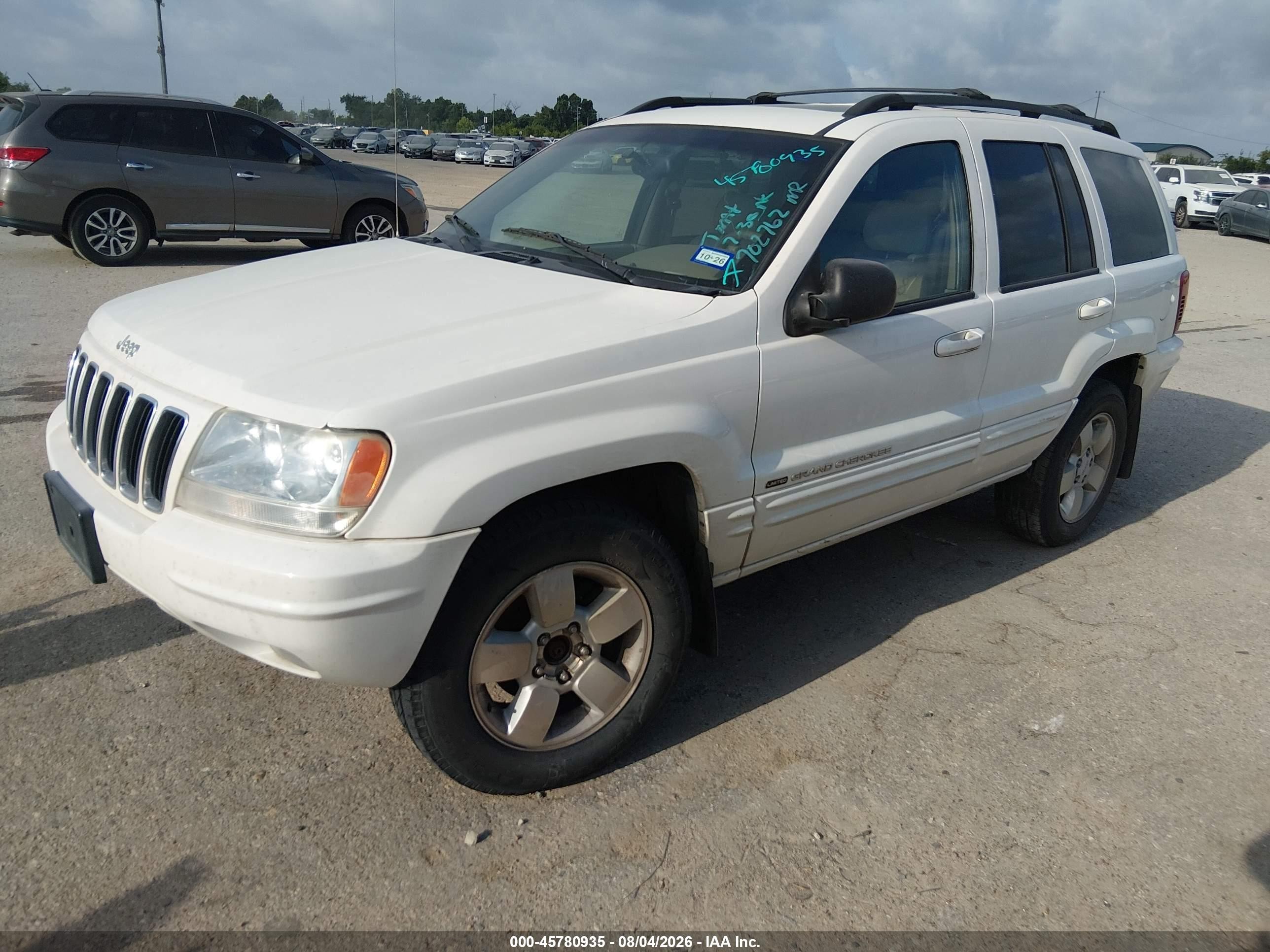 2001 Jeep Grand Cherokee Limited Белый vin: 1J4GX58N61C702762