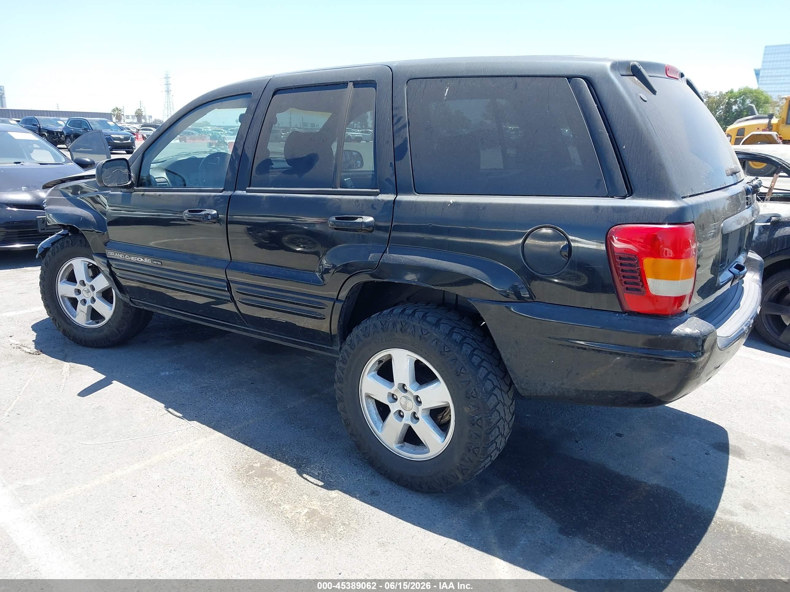 2001 Jeep Grand Cherokee Limited Black vin: 1J4GX58S21C711044