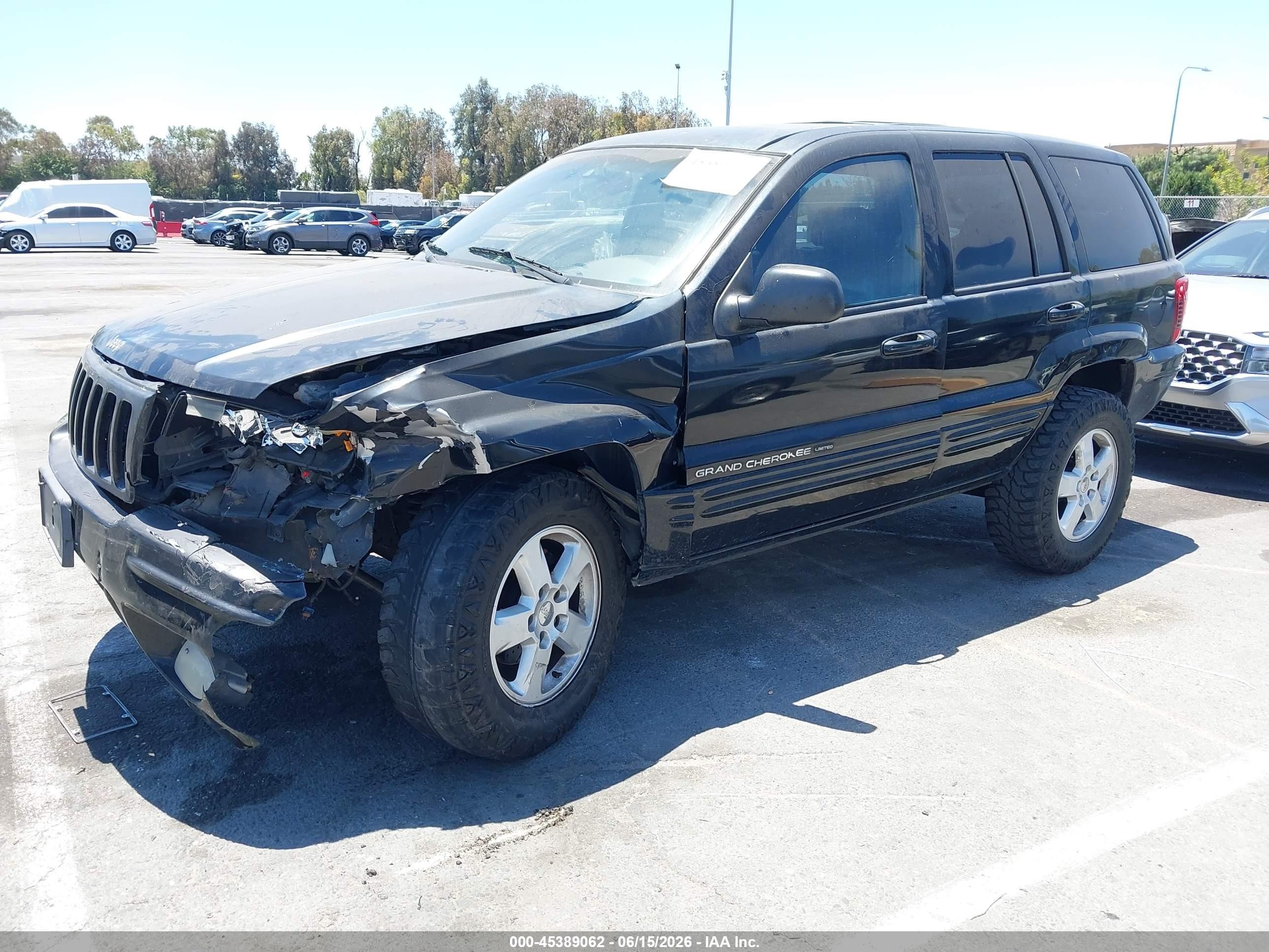 2001 Jeep Grand Cherokee Limited Black vin: 1J4GX58S21C711044