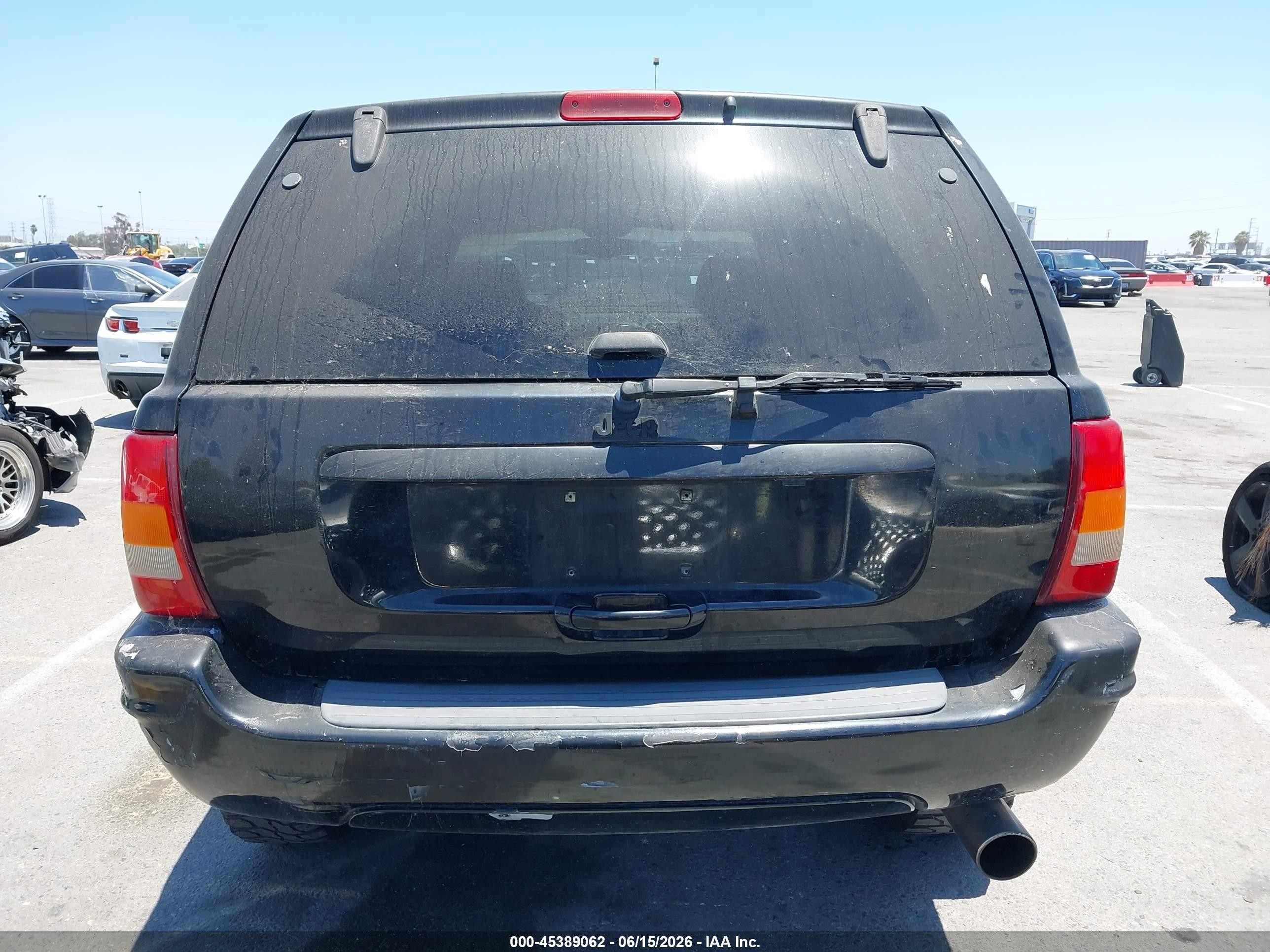 2001 Jeep Grand Cherokee Limited Black vin: 1J4GX58S21C711044