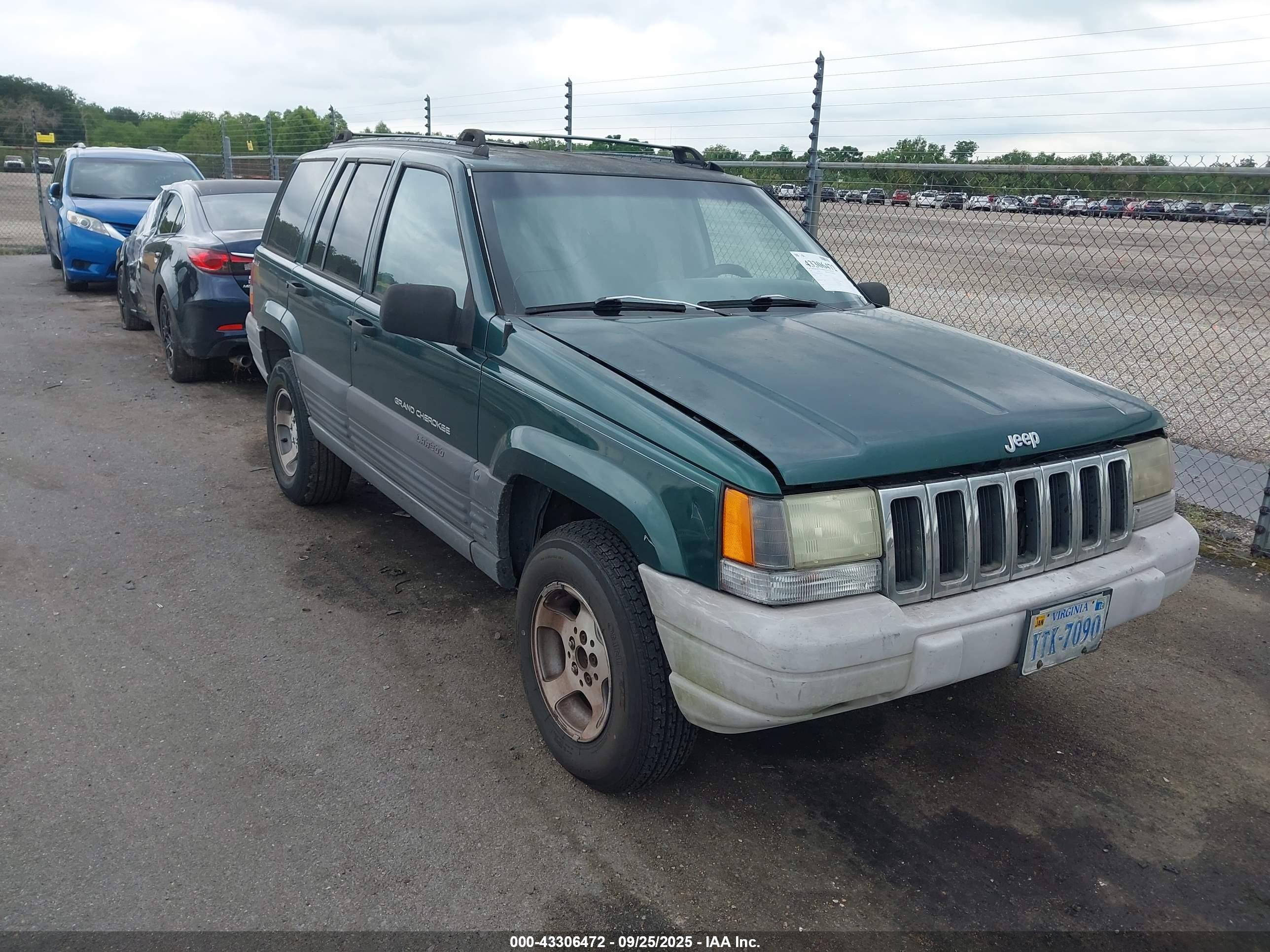 1996 Jeep Grand Cherokee Laredo Green vin: 1J4GZ58S2TC276121