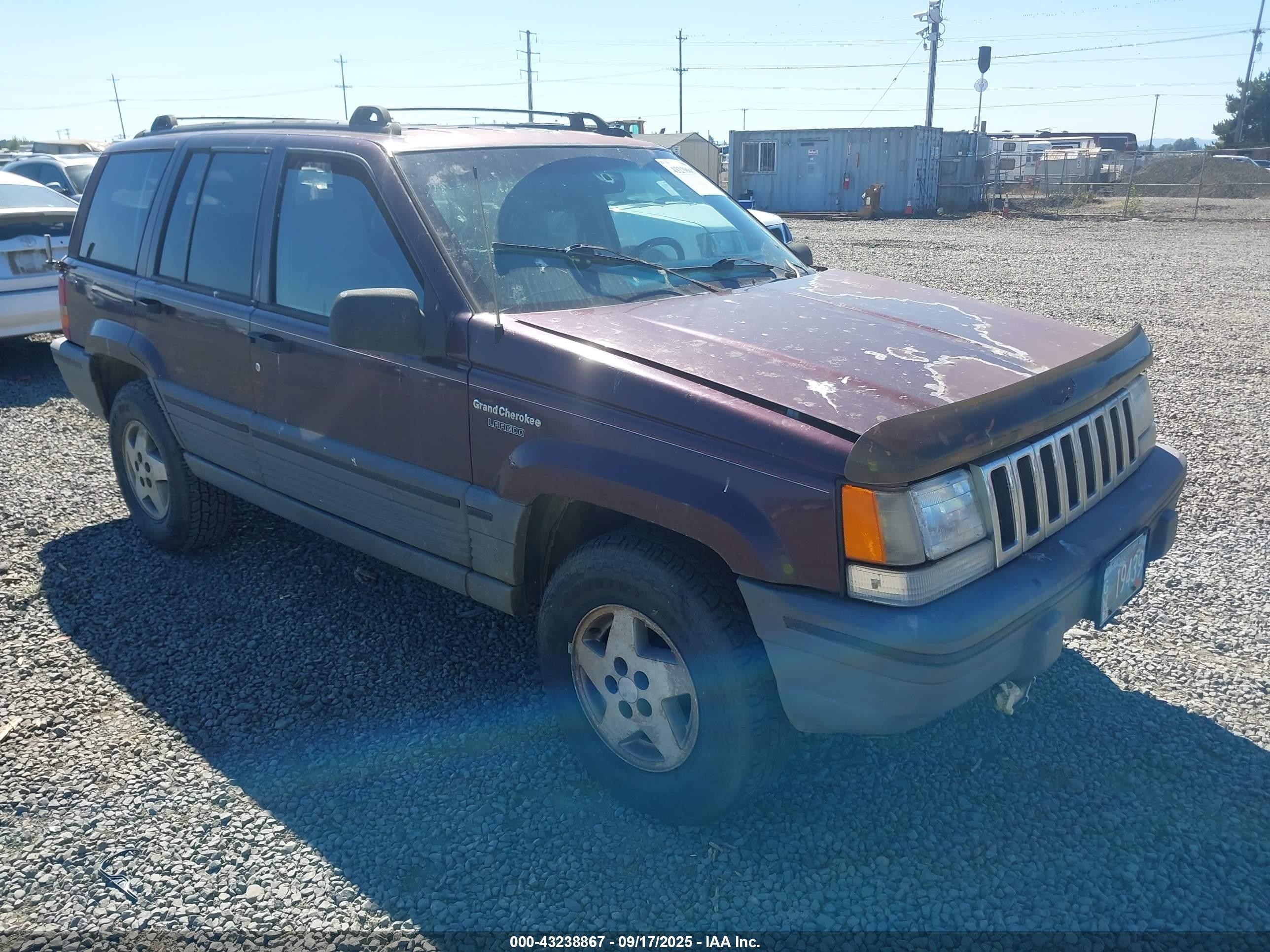 1995 Jeep Grand Cherokee Laredo Purple vin: 1J4GZ58S3SC741066