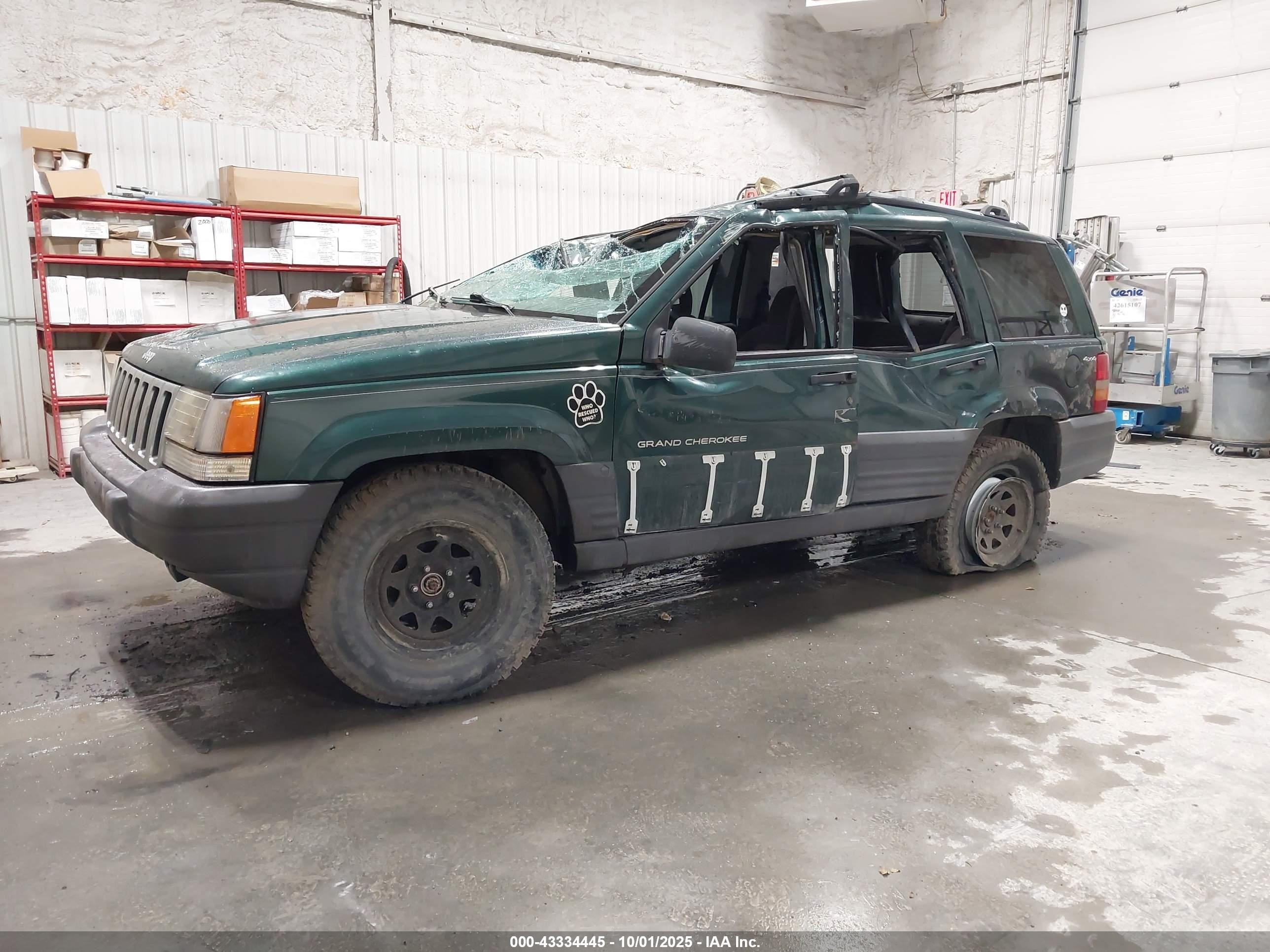 1996 Jeep Grand Cherokee Laredo Green vin: 1J4GZ58S3TC174147