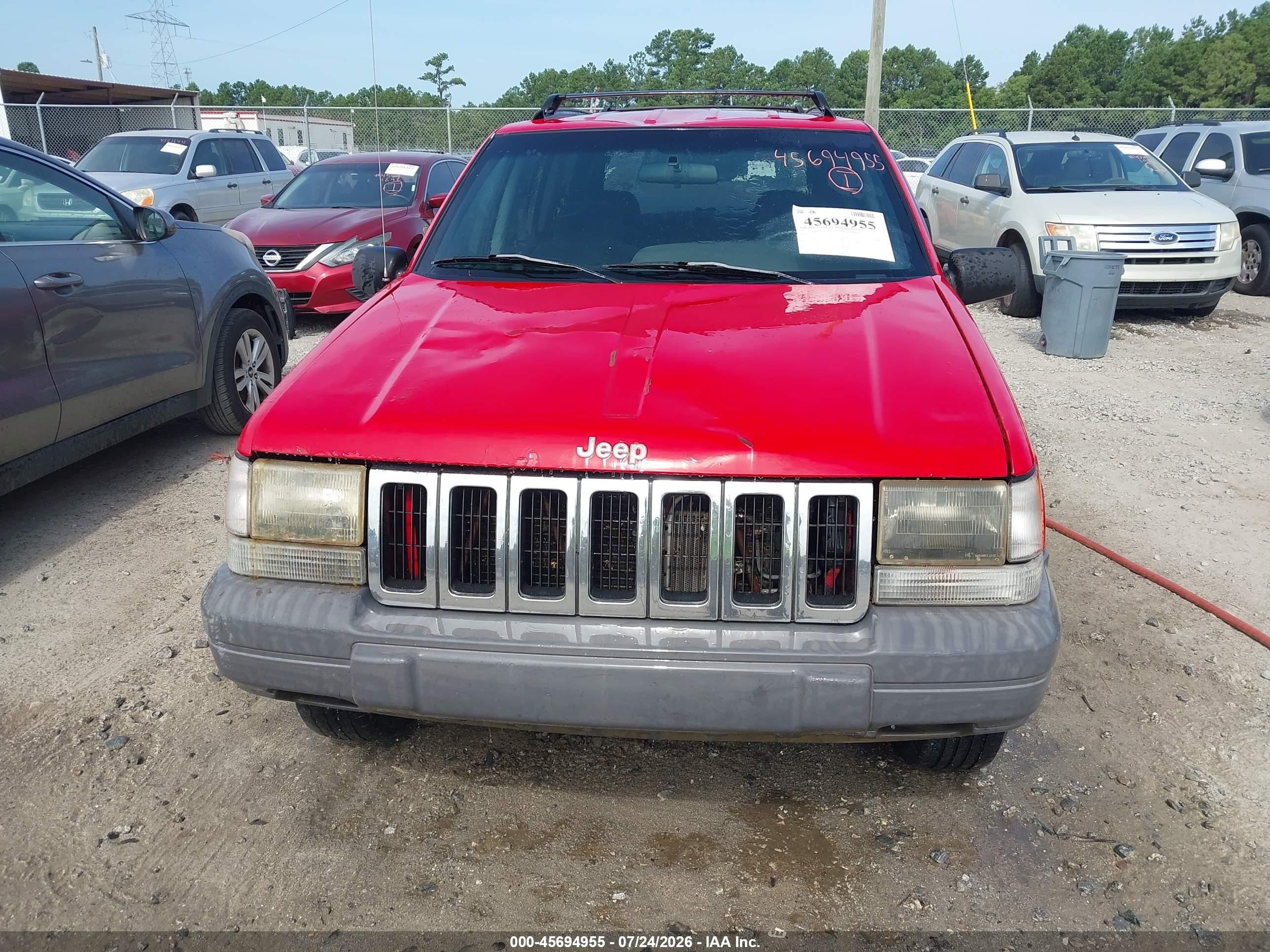 1997 Jeep Grand Cherokee Laredo/tsi Red vin: 1J4GZ58S3VC730749