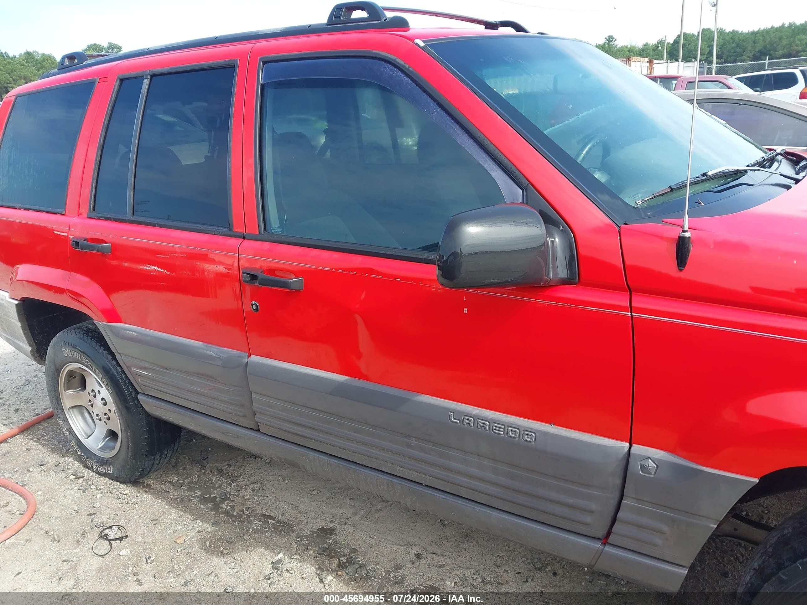 1997 Jeep Grand Cherokee Laredo/tsi Red vin: 1J4GZ58S3VC730749