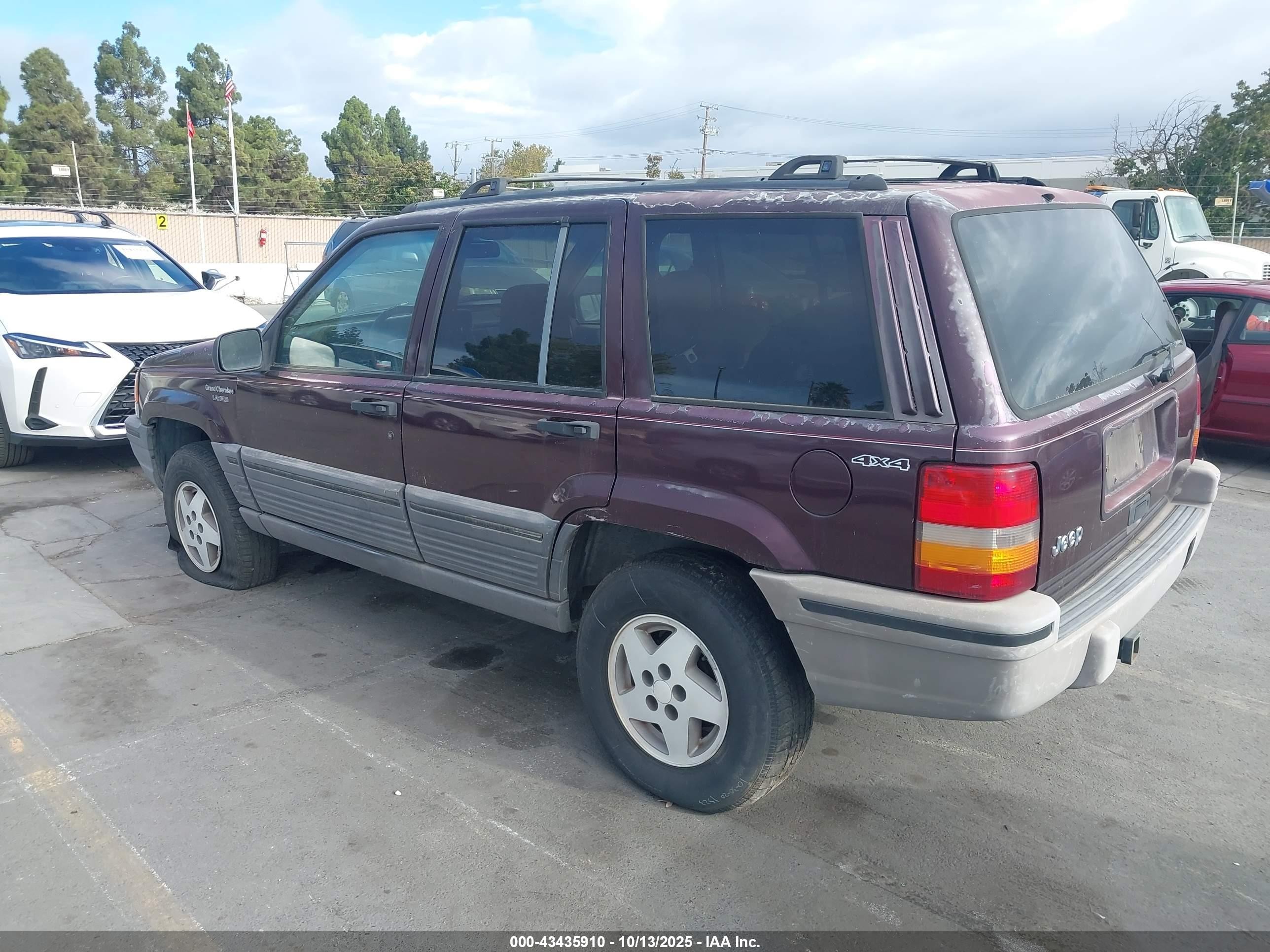 1995 Jeep Grand Cherokee Laredo Red vin: 1J4GZ58S4SC725118