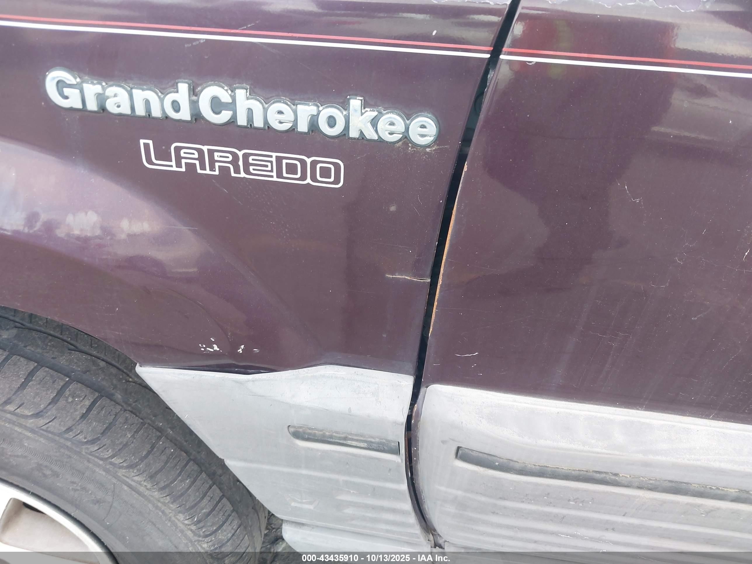 1995 Jeep Grand Cherokee Laredo Red vin: 1J4GZ58S4SC725118