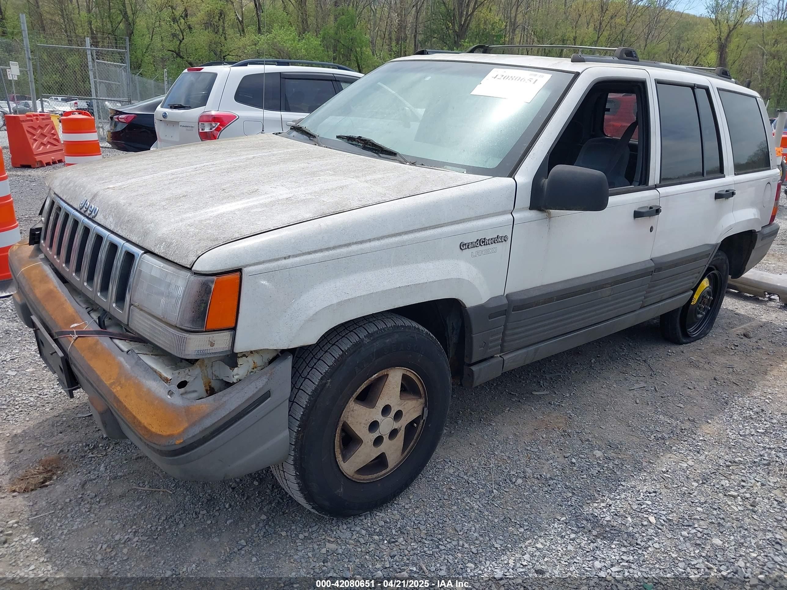 1995 Jeep Grand Cherokee Laredo White vin: 1J4GZ58S5SC570398