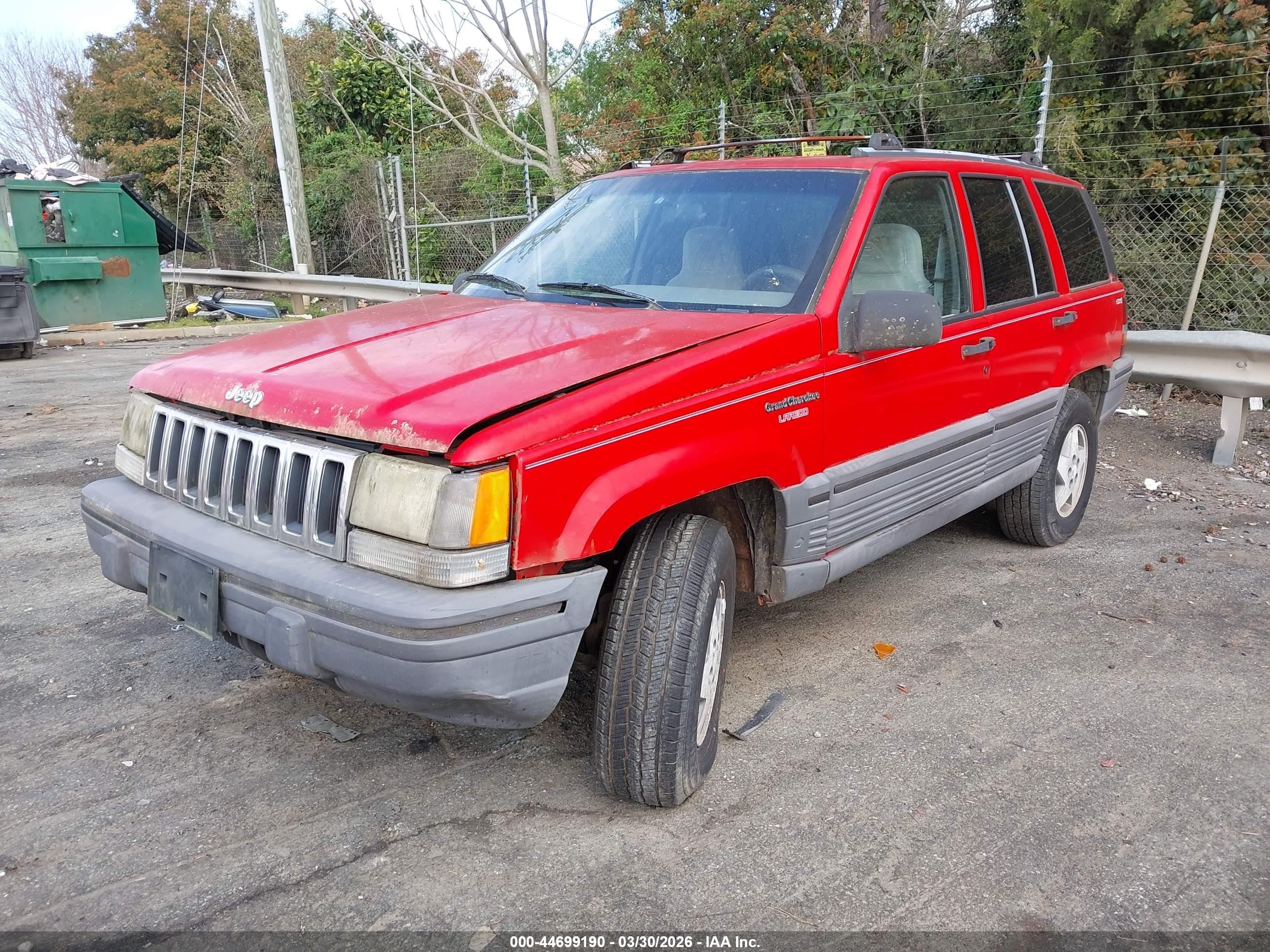 1995 Jeep Grand Cherokee Laredo Red vin: 1J4GZ58S5SC645519
