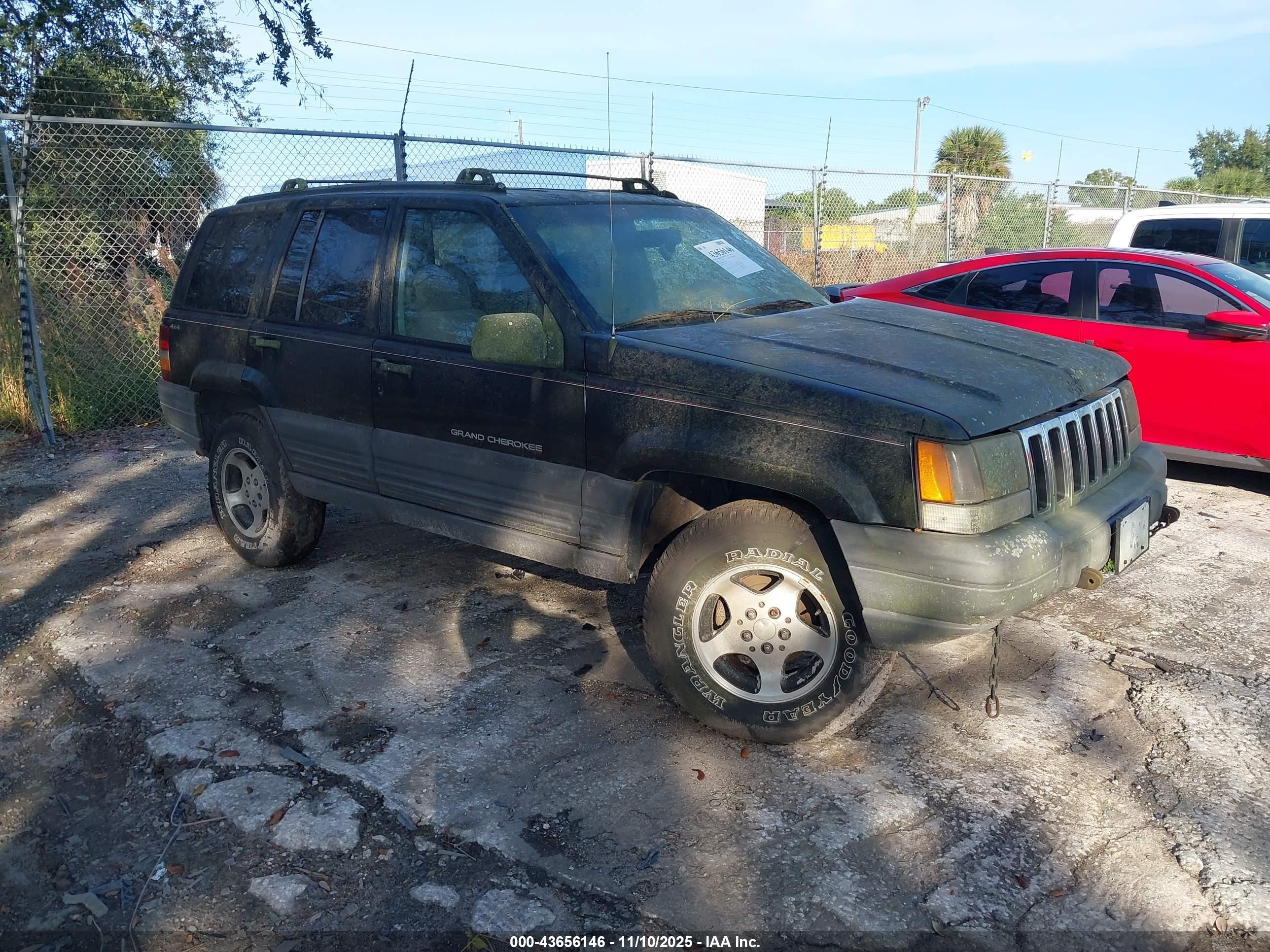 1996 Jeep Grand Cherokee Laredo Black vin: 1J4GZ58S5TC325487