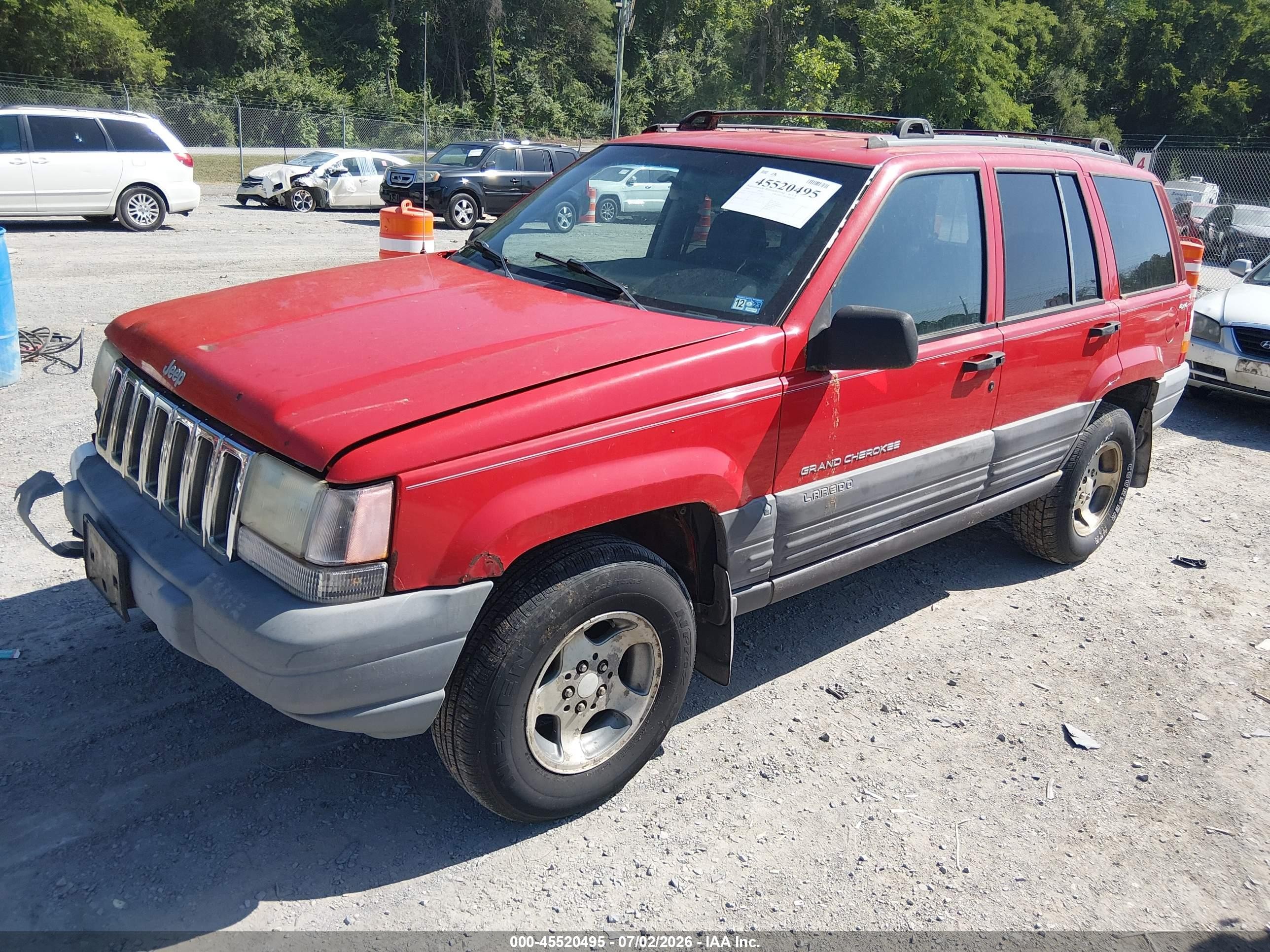 1998 Jeep Grand Cherokee Laredo Red vin: 1J4GZ58S5WC132969