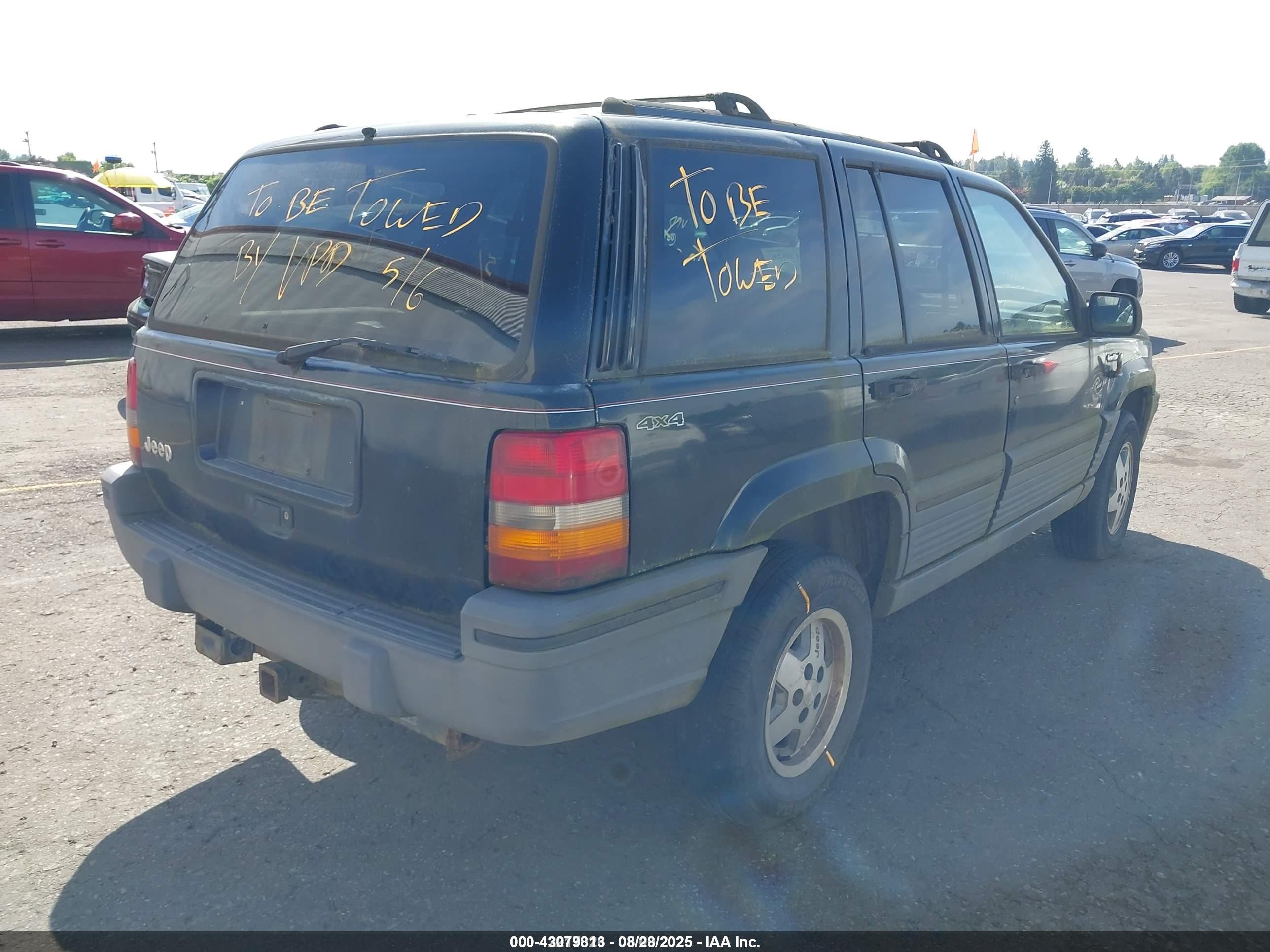 1995 Jeep Grand Cherokee Laredo Black vin: 1J4GZ58S6SC550368
