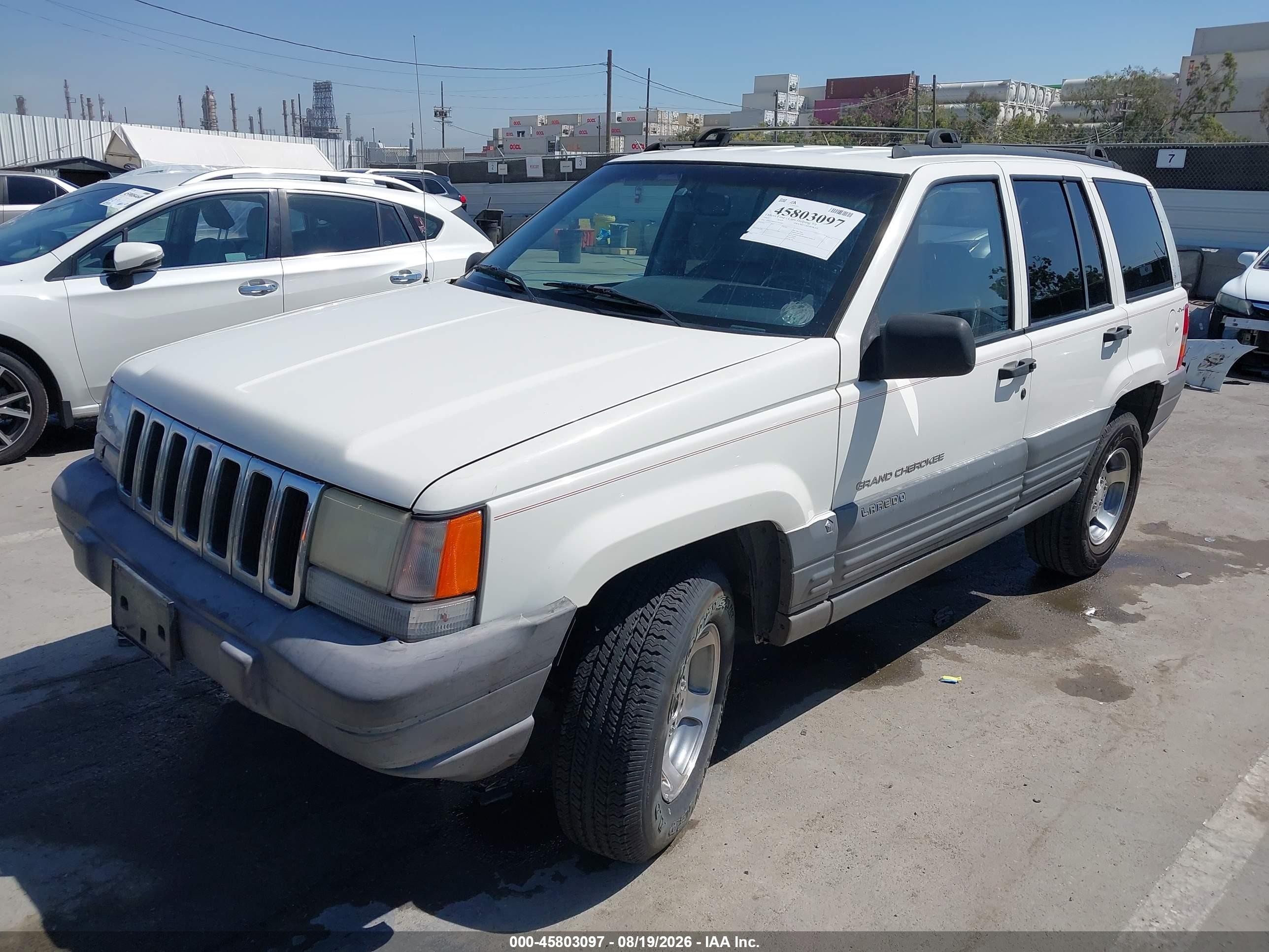 1997 Jeep Grand Cherokee Laredo/tsi White vin: 1J4GZ58S6VC707269