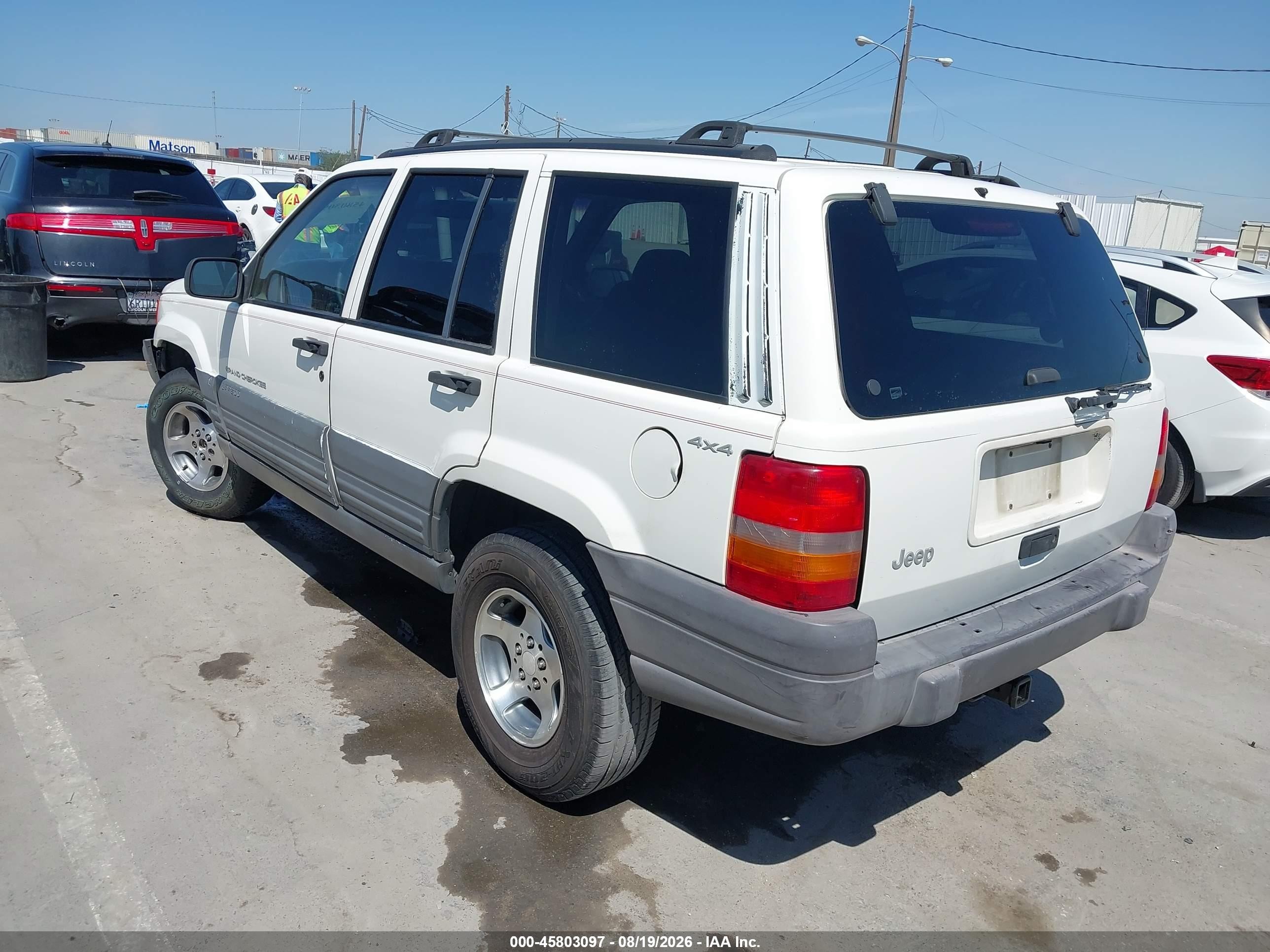 1997 Jeep Grand Cherokee Laredo/tsi White vin: 1J4GZ58S6VC707269