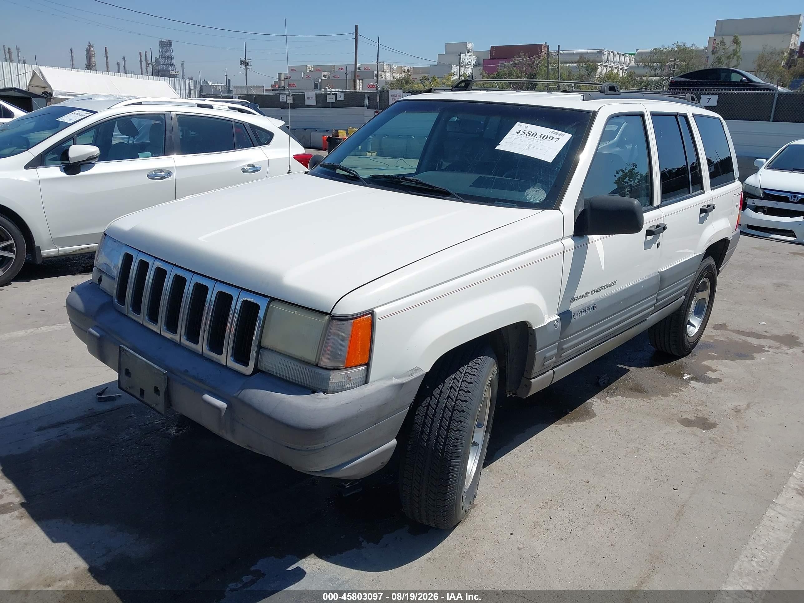 1997 Jeep Grand Cherokee Laredo/tsi White vin: 1J4GZ58S6VC707269