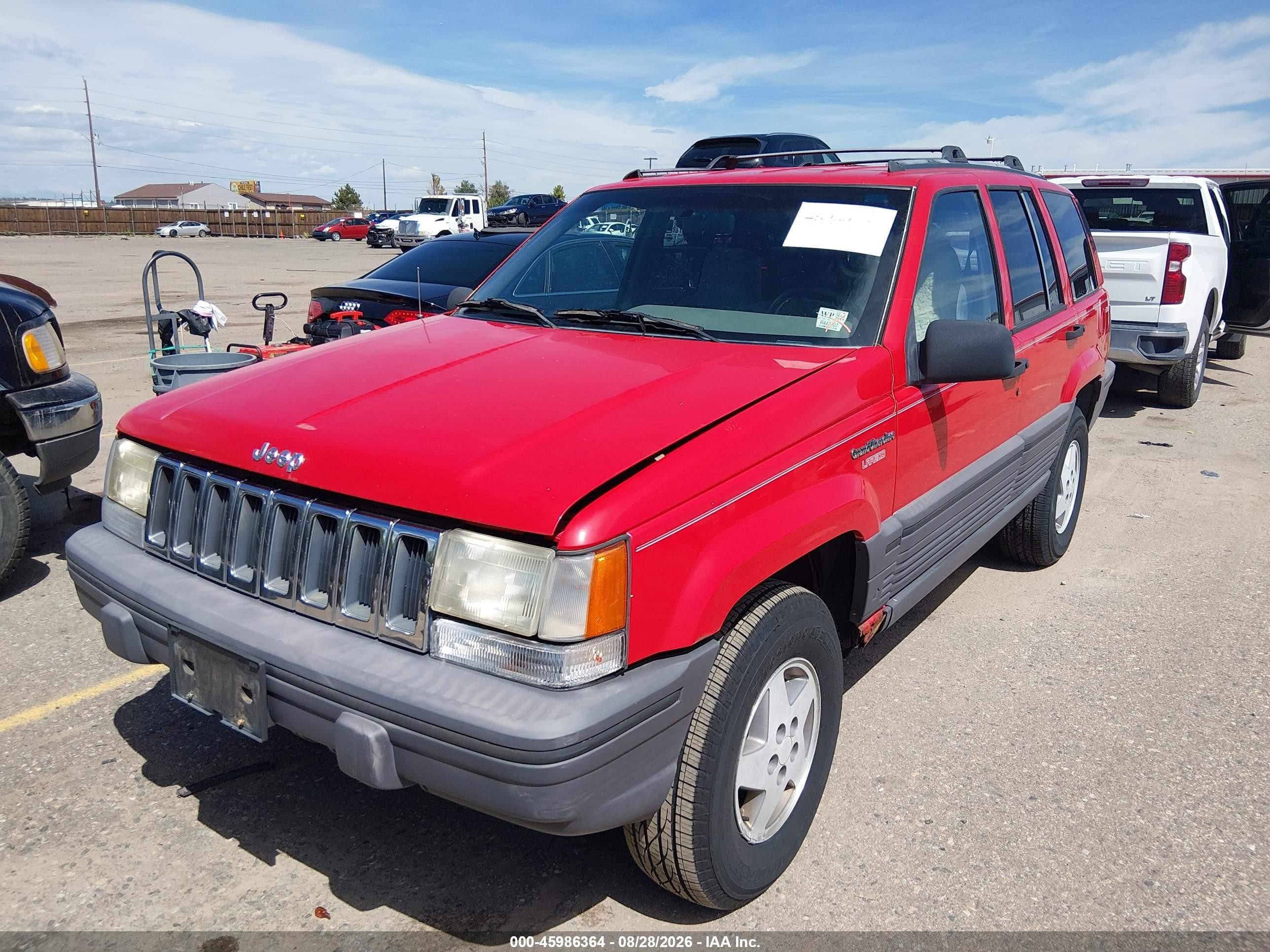 1995 Jeep Grand Cherokee Laredo Red vin: 1J4GZ58S7SC681213
