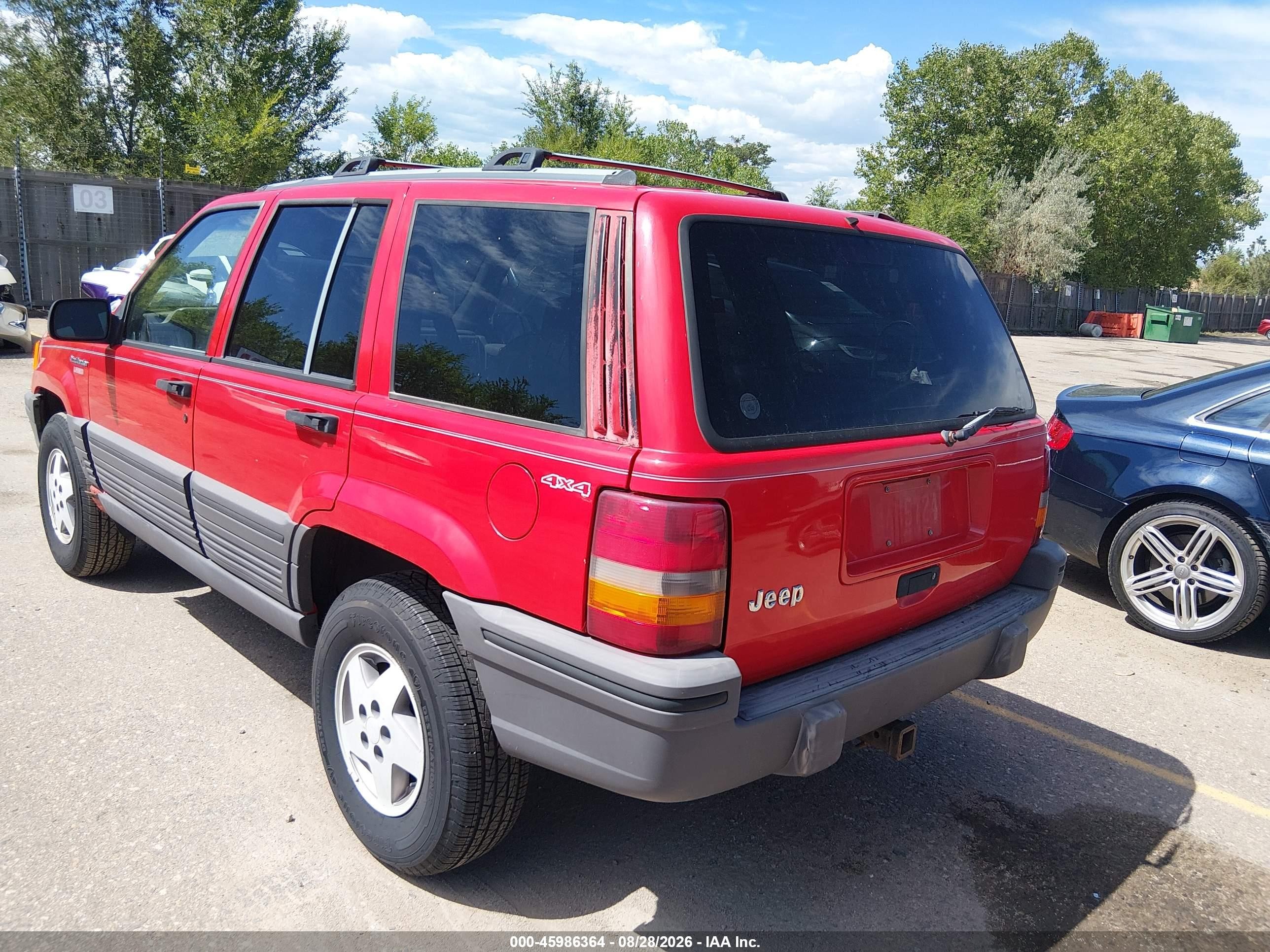 1995 Jeep Grand Cherokee Laredo Red vin: 1J4GZ58S7SC681213