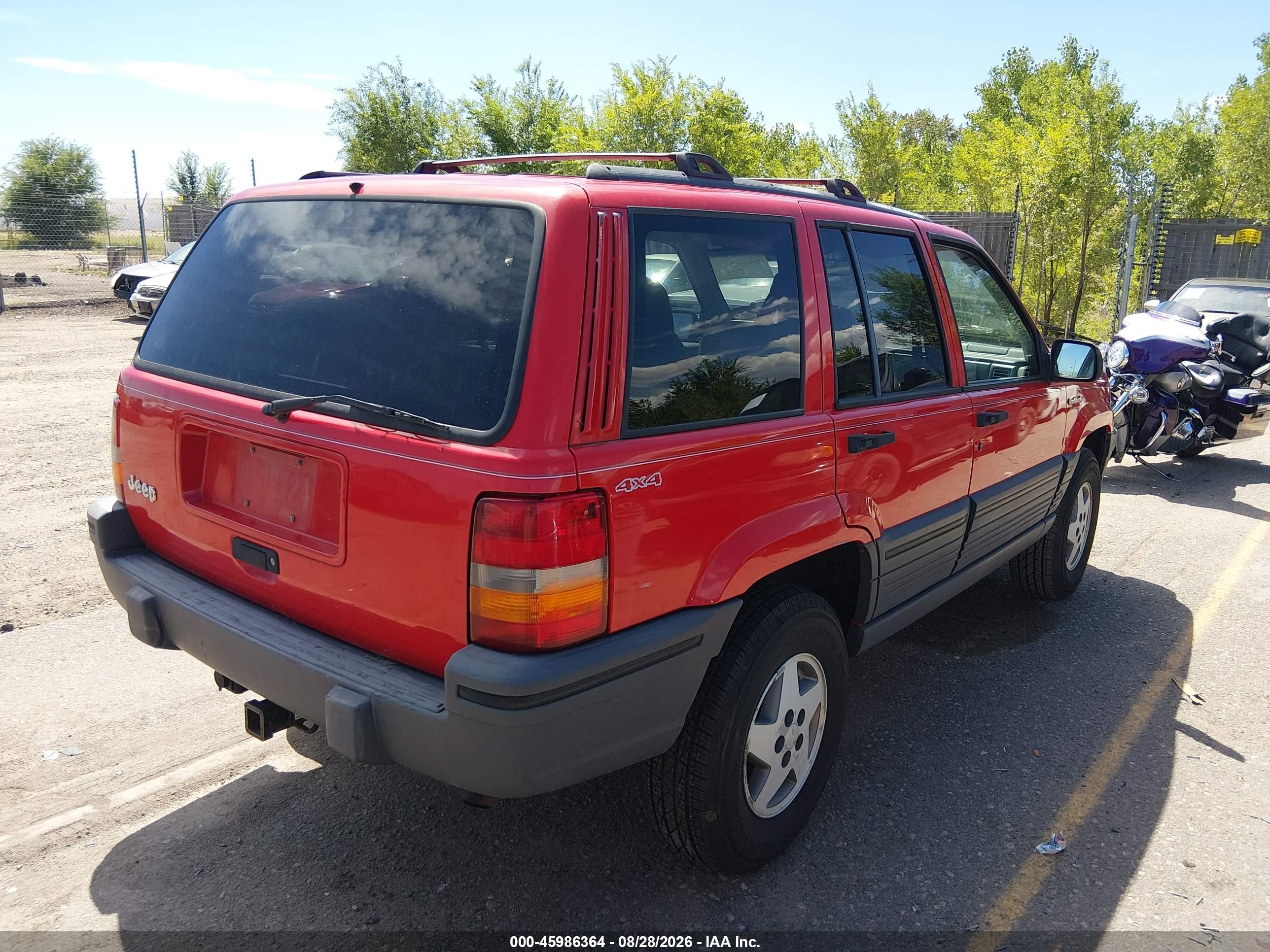 1995 Jeep Grand Cherokee Laredo Red vin: 1J4GZ58S7SC681213