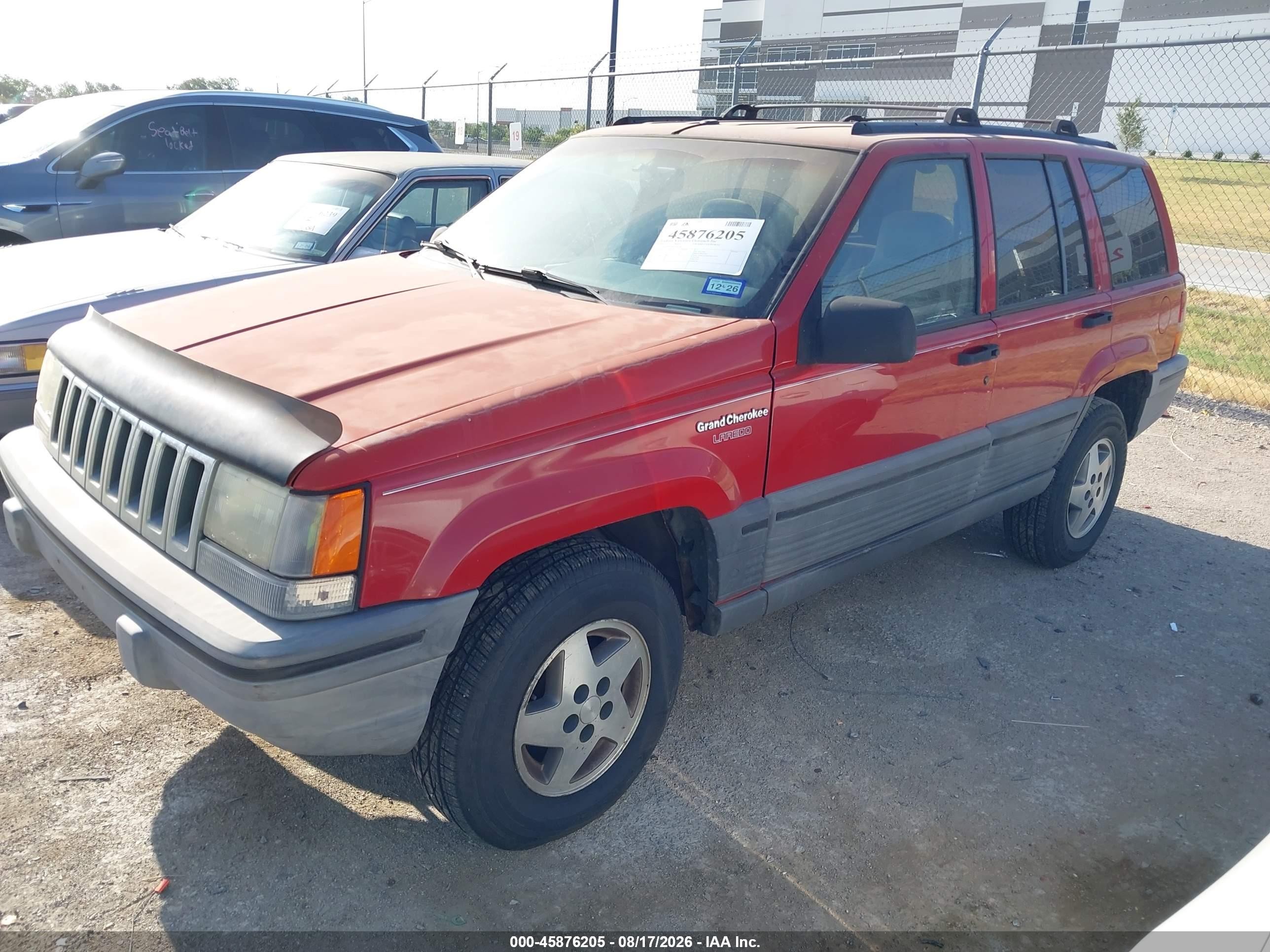 1993 Jeep Grand Cherokee Laredo Красный vin: 1J4GZ58S8PC118758