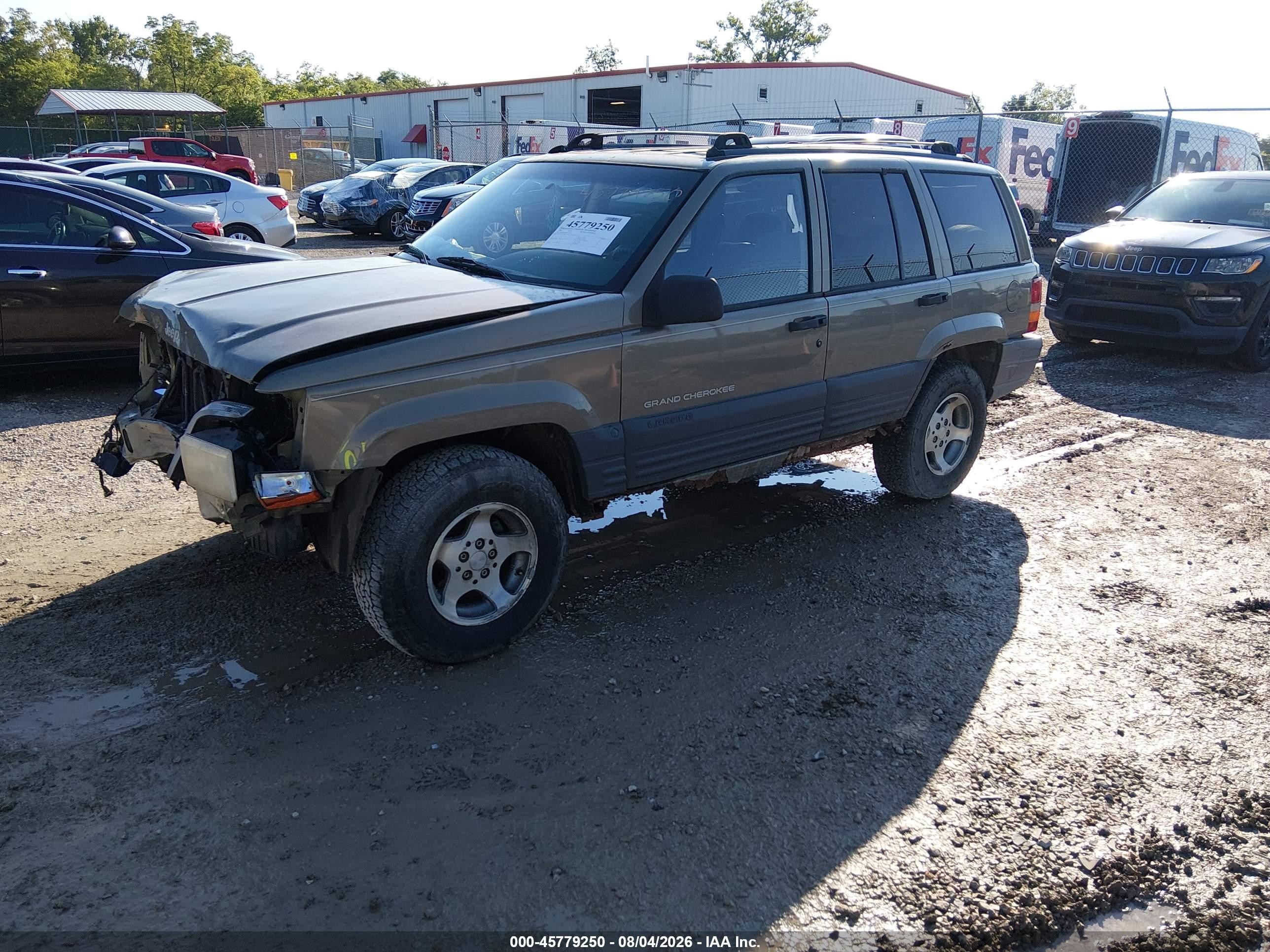 1996 Jeep Grand Cherokee Laredo Серый vin: 1J4GZ58S9TC370187