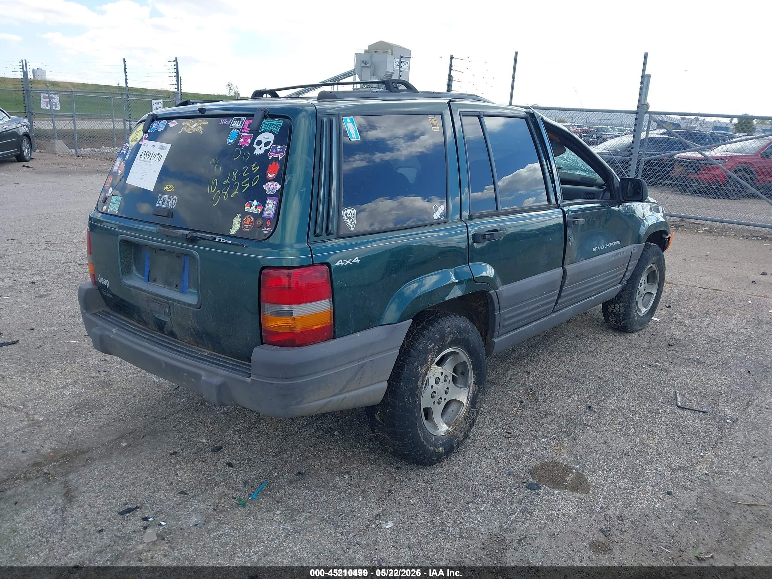 1996 Jeep Grand Cherokee Laredo Green vin: 1J4GZ58SXTC308250