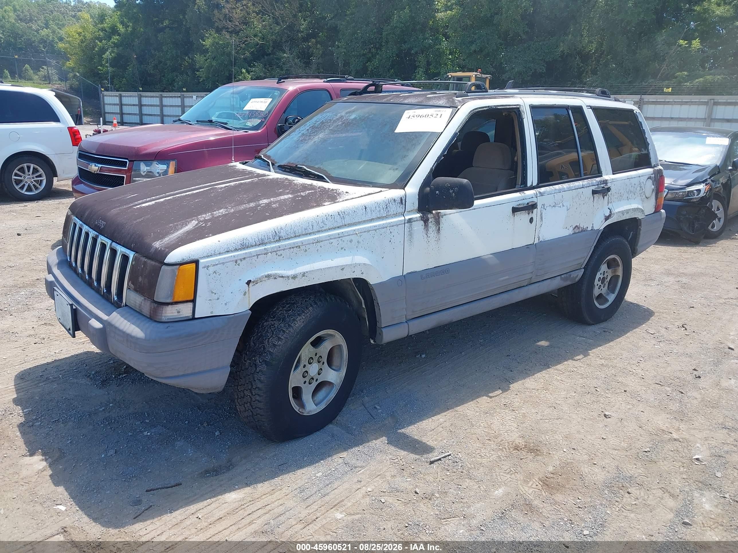1998 Jeep Grand Cherokee Laredo White vin: 1J4GZ58SXWC244523