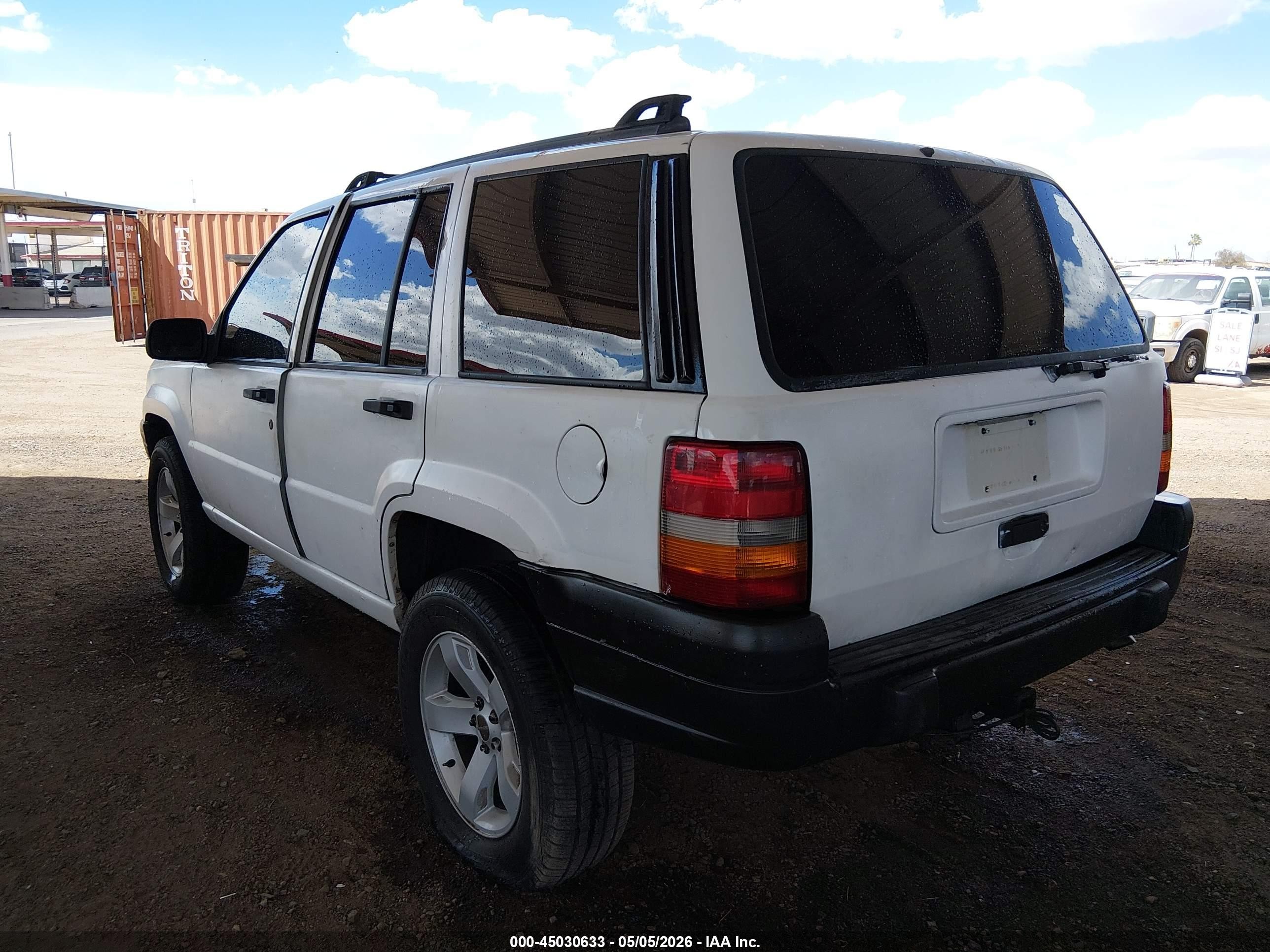 1996 Jeep Grand Cherokee Laredo White vin: 1J4GZ58Y6TC383306