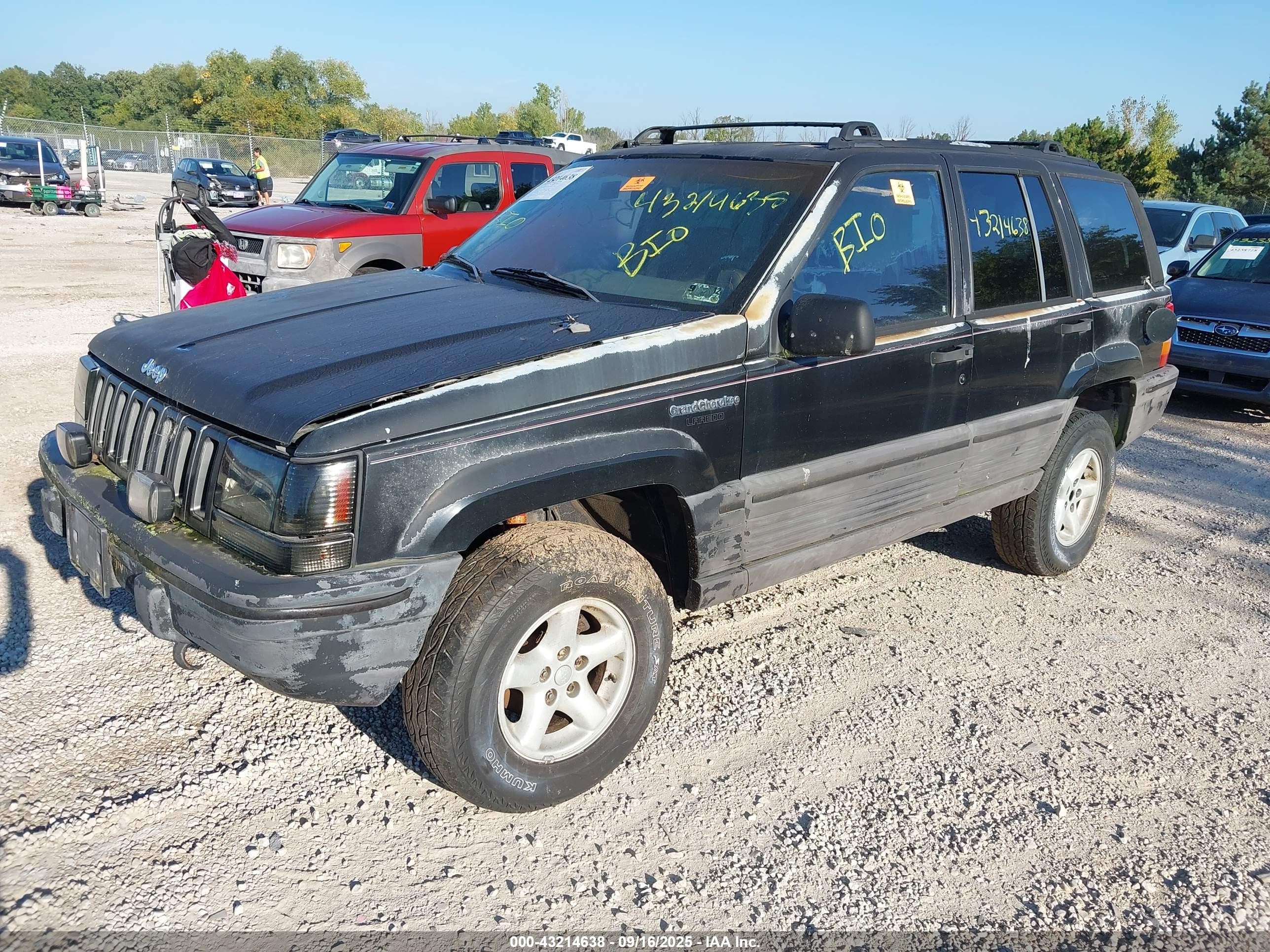 1995 Jeep Grand Cherokee Laredo Black vin: 1J4GZ58Y8SC658723
