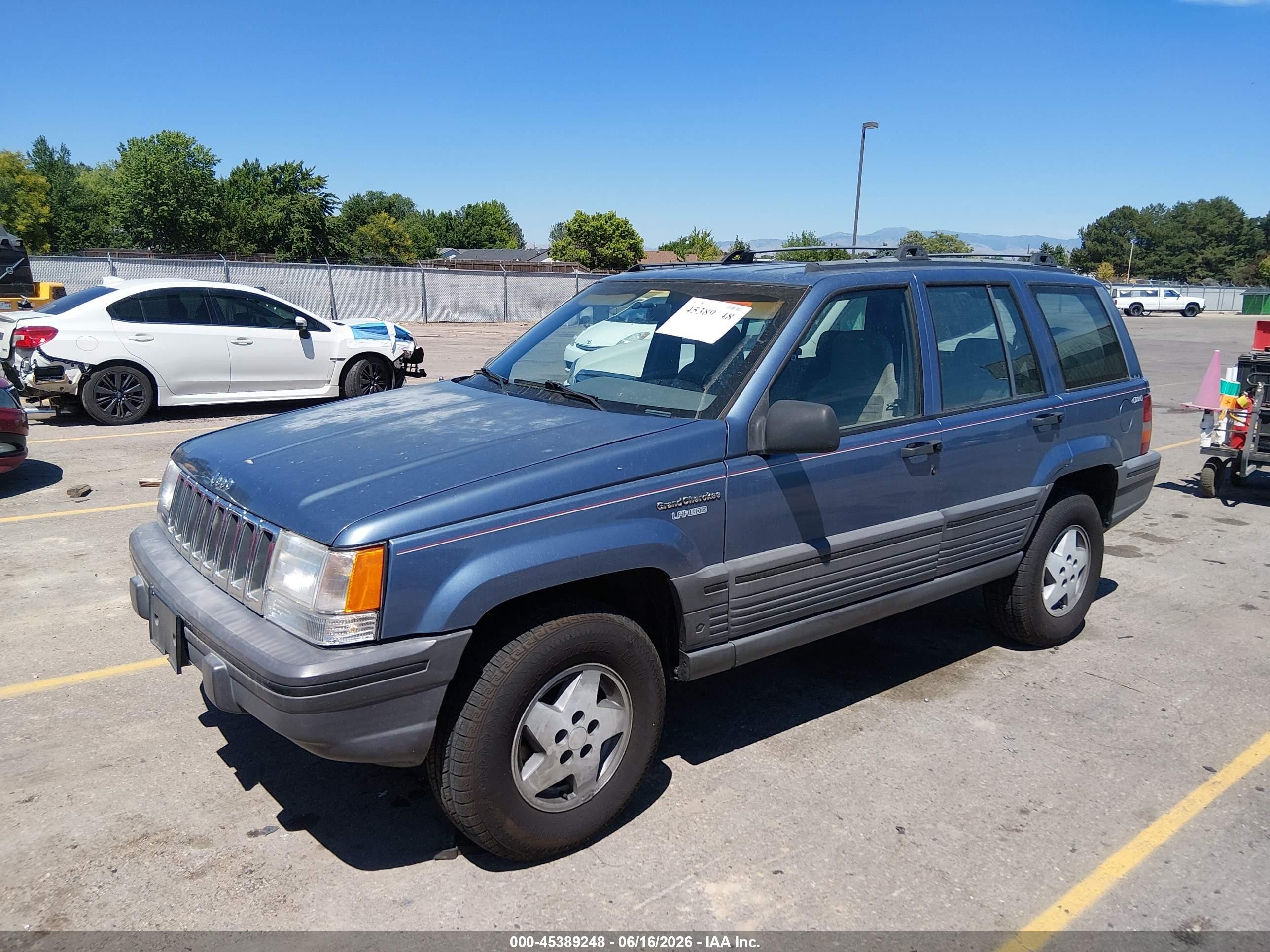 1995 Jeep Grand Cherokee Laredo Blue vin: 1J4GZ58Y8SC744419