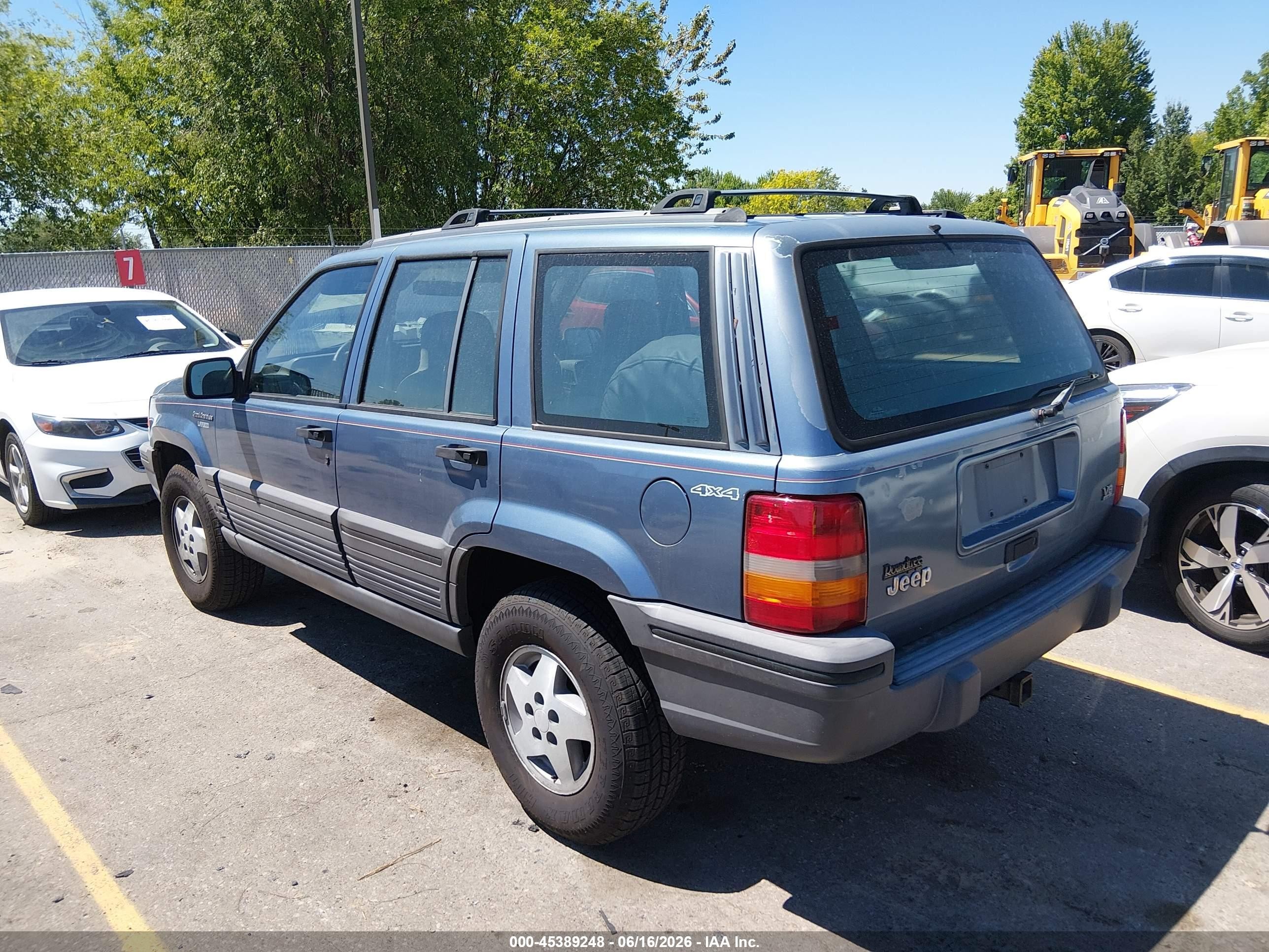 1995 Jeep Grand Cherokee Laredo Blue vin: 1J4GZ58Y8SC744419