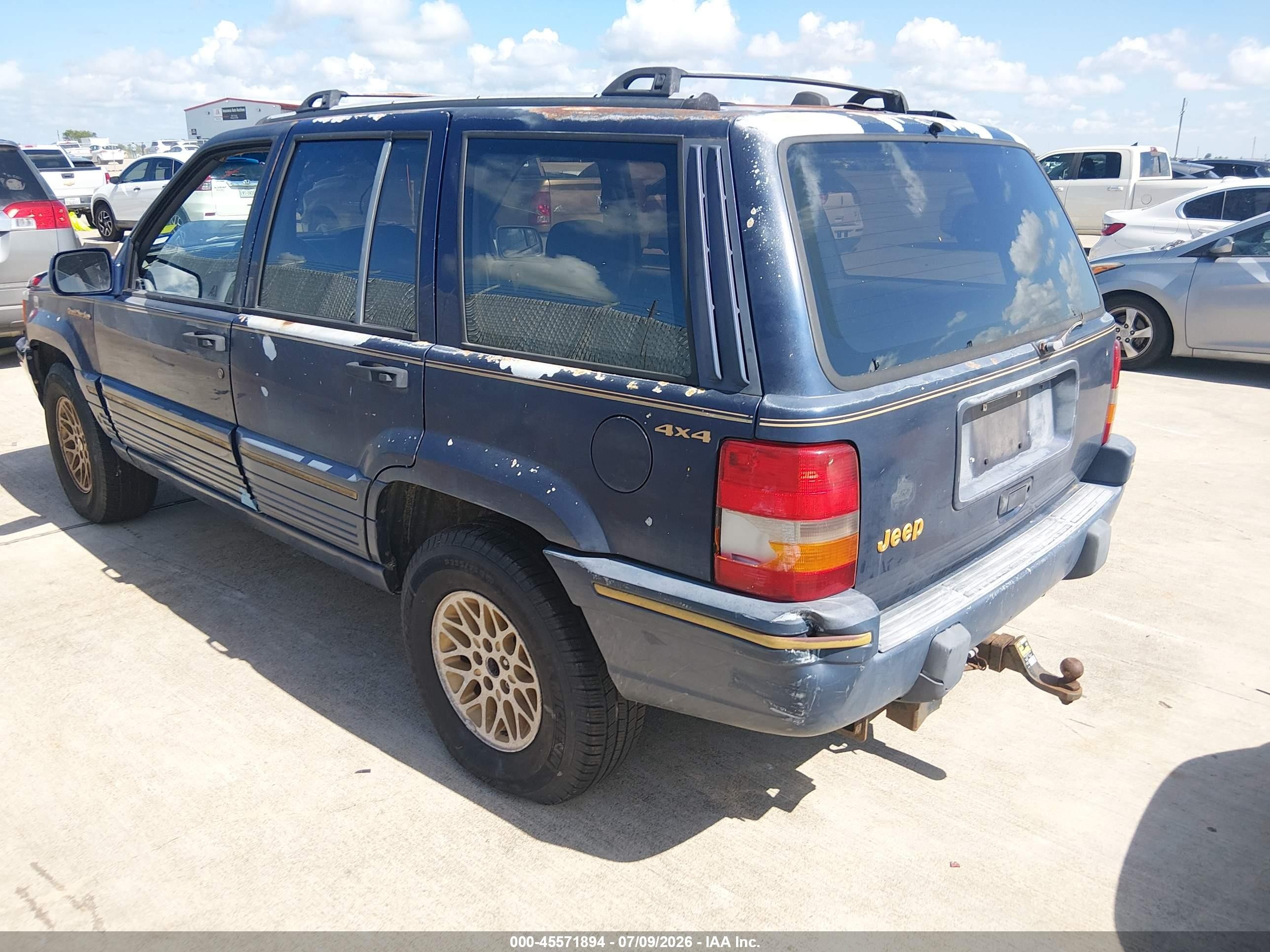 1993 Jeep Grand Cherokee Limited Blue vin: 1J4GZ78S4PC502371
