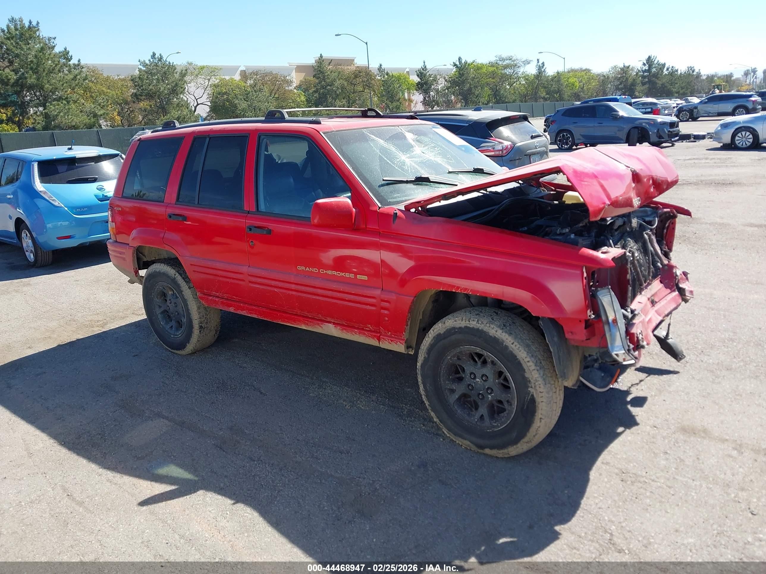1996 Jeep Grand Cherokee Limited Красный vin: 1J4GZ78S7TC166046