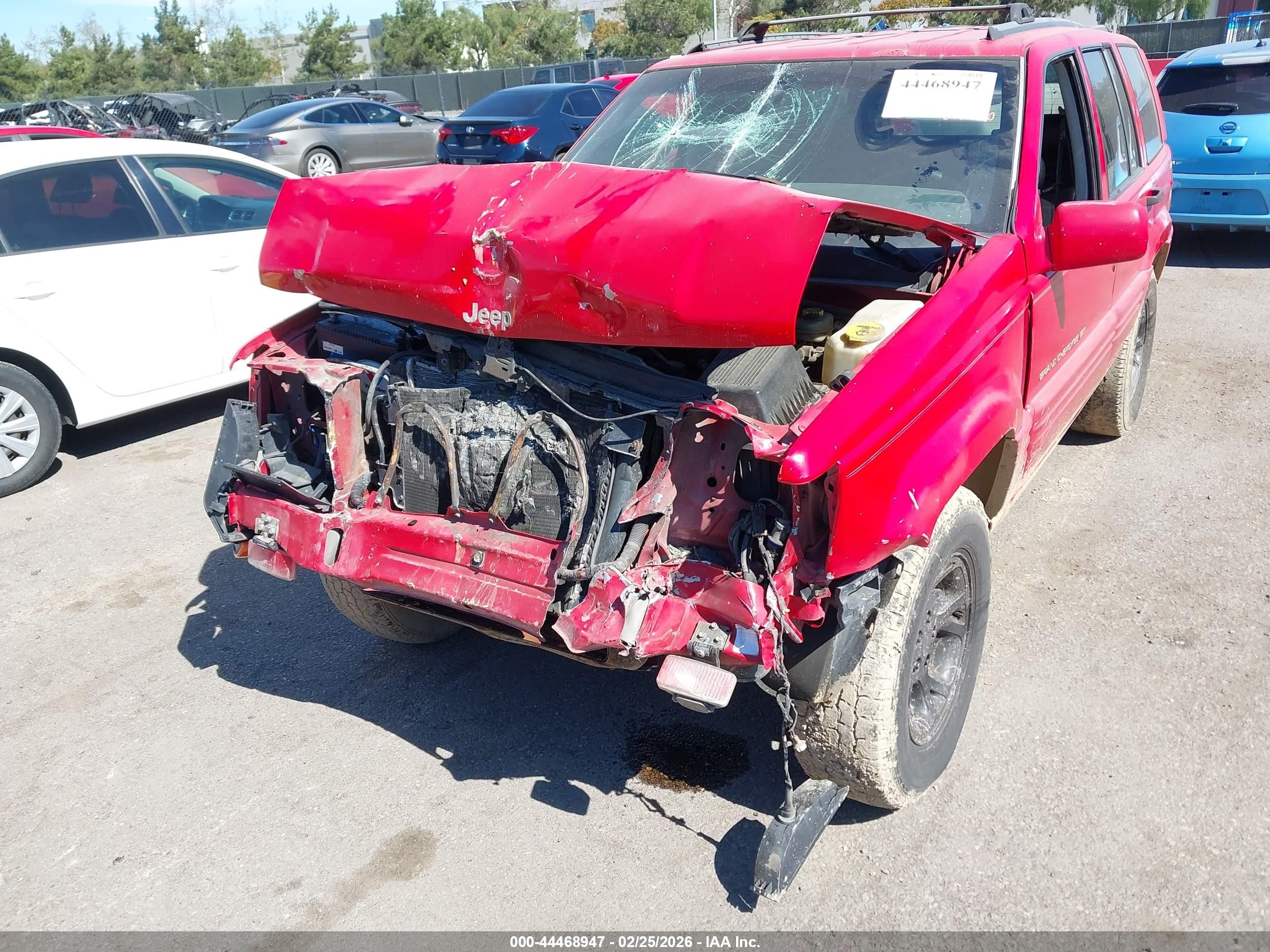 1996 Jeep Grand Cherokee Limited Red vin: 1J4GZ78S7TC166046