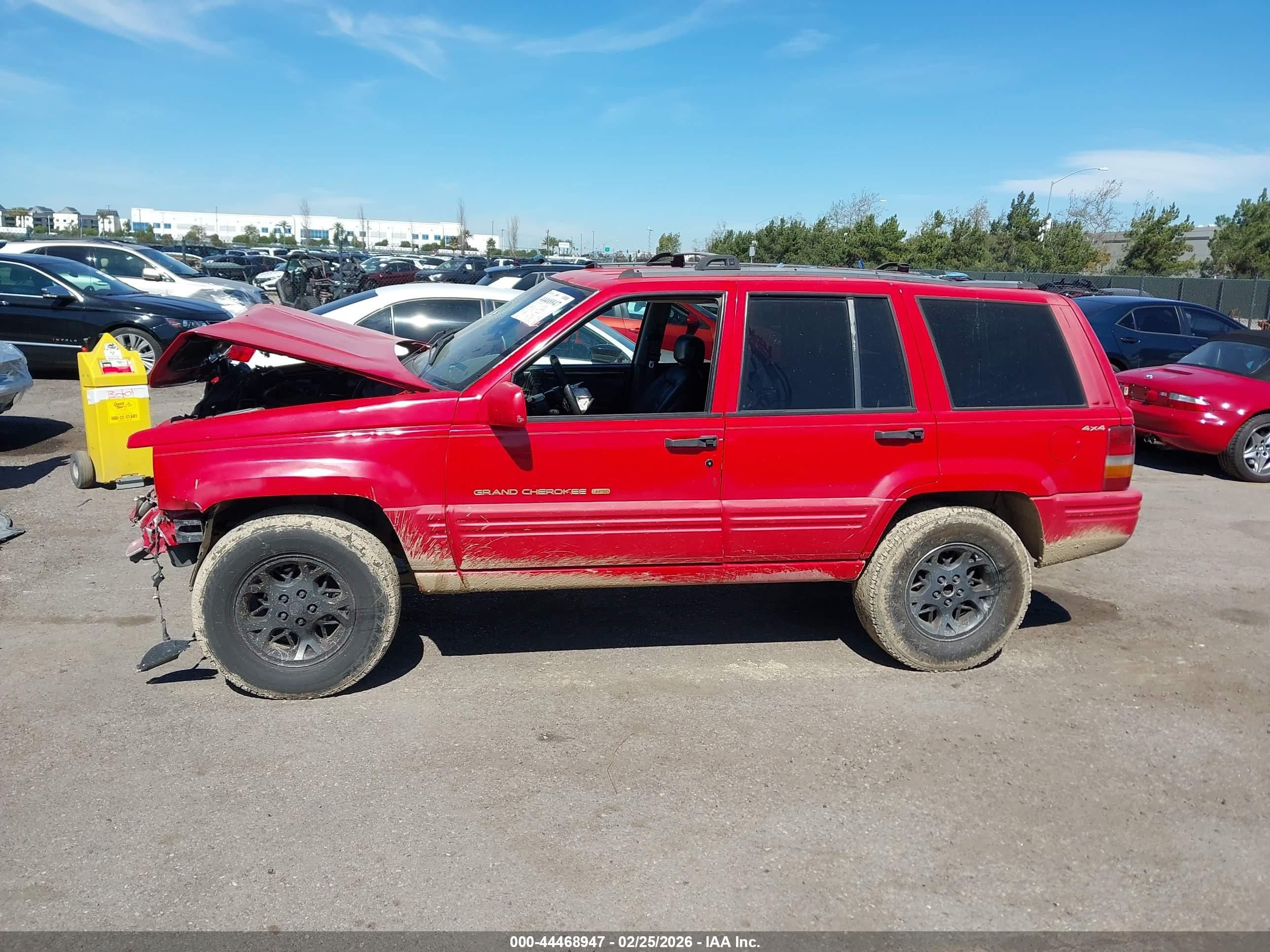1996 Jeep Grand Cherokee Limited Red vin: 1J4GZ78S7TC166046