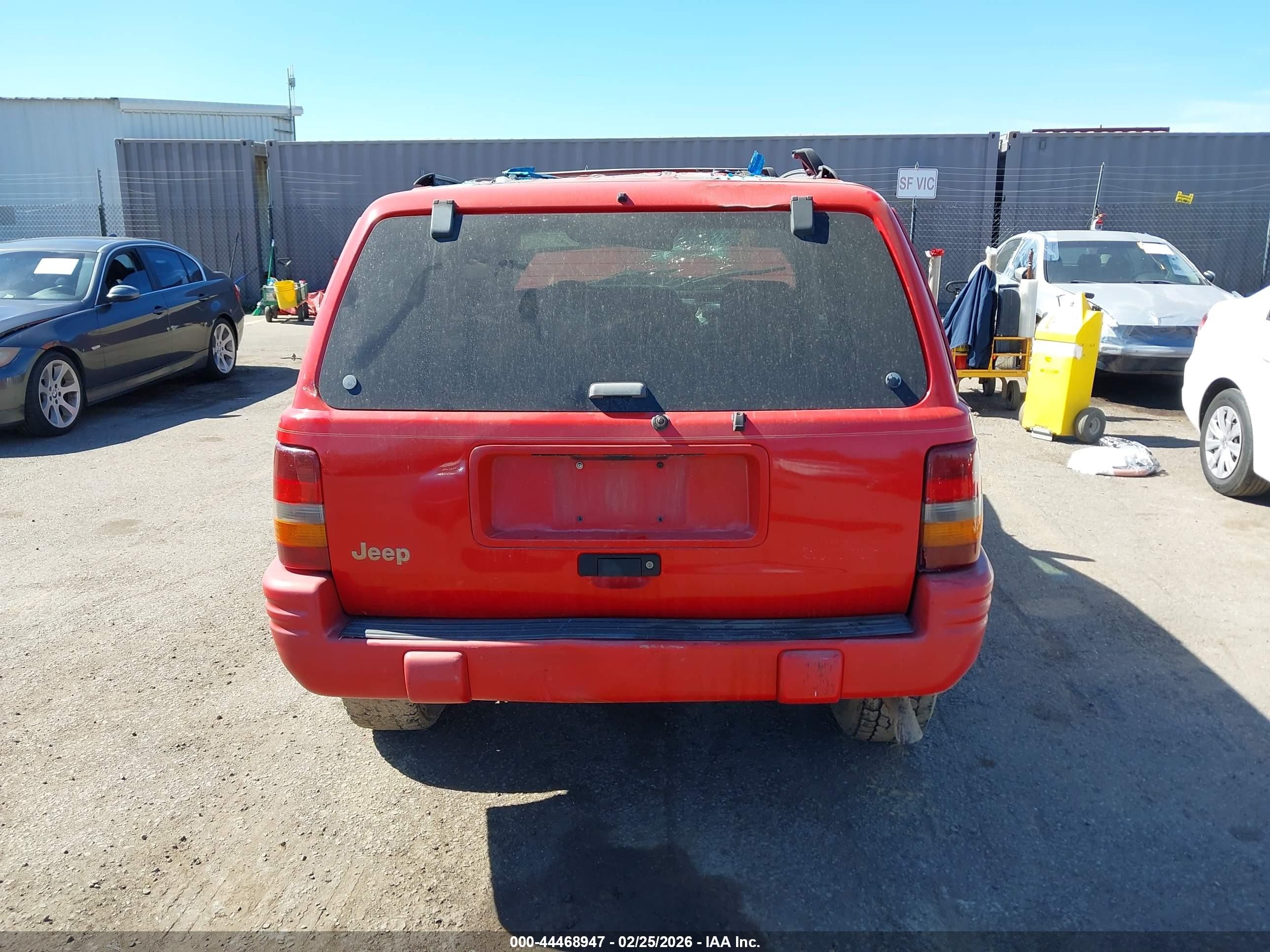 1996 Jeep Grand Cherokee Limited Red vin: 1J4GZ78S7TC166046