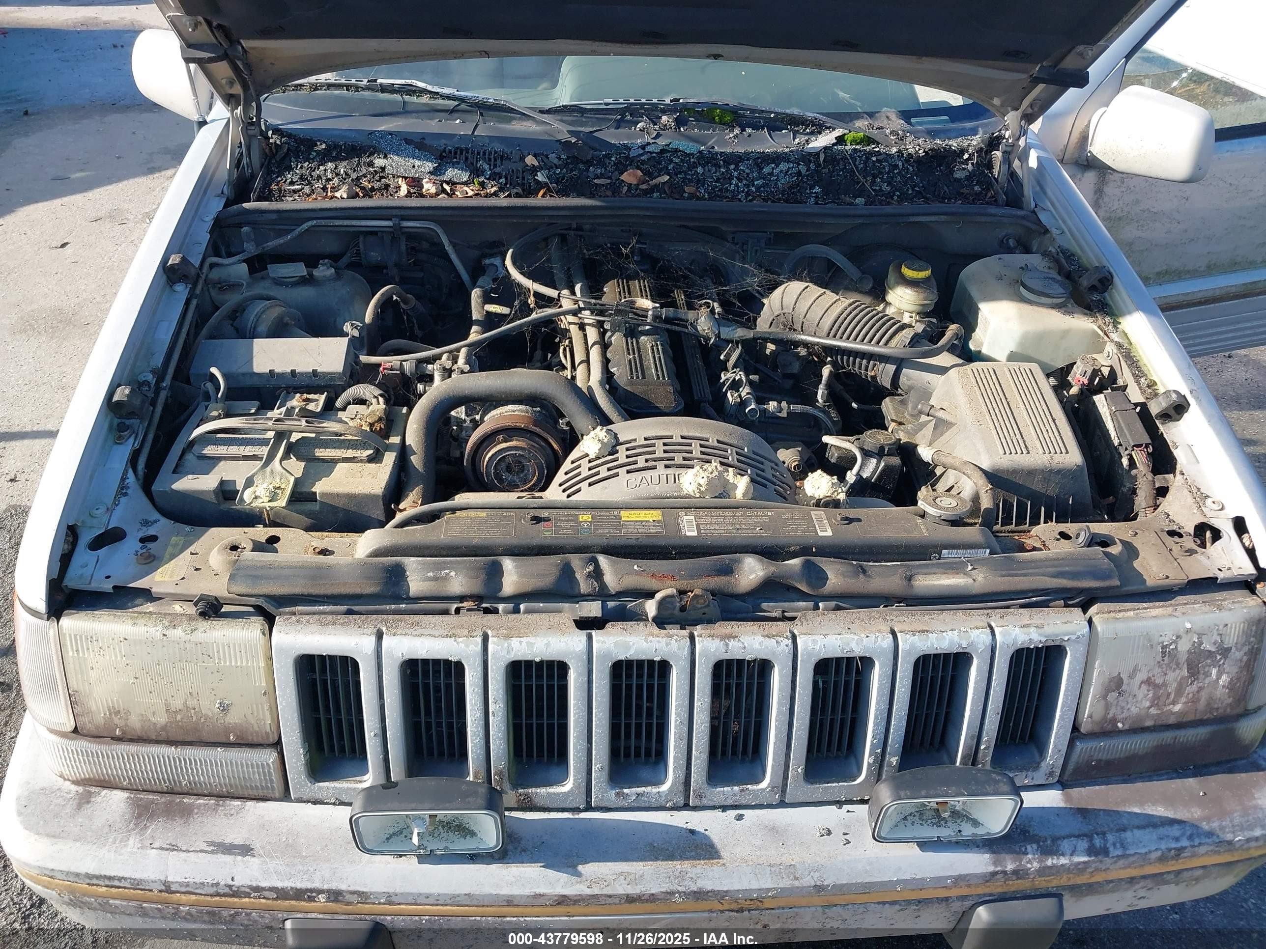 1995 Jeep Grand Cherokee Limited/orvis Silver vin: 1J4GZ78S8SC575493