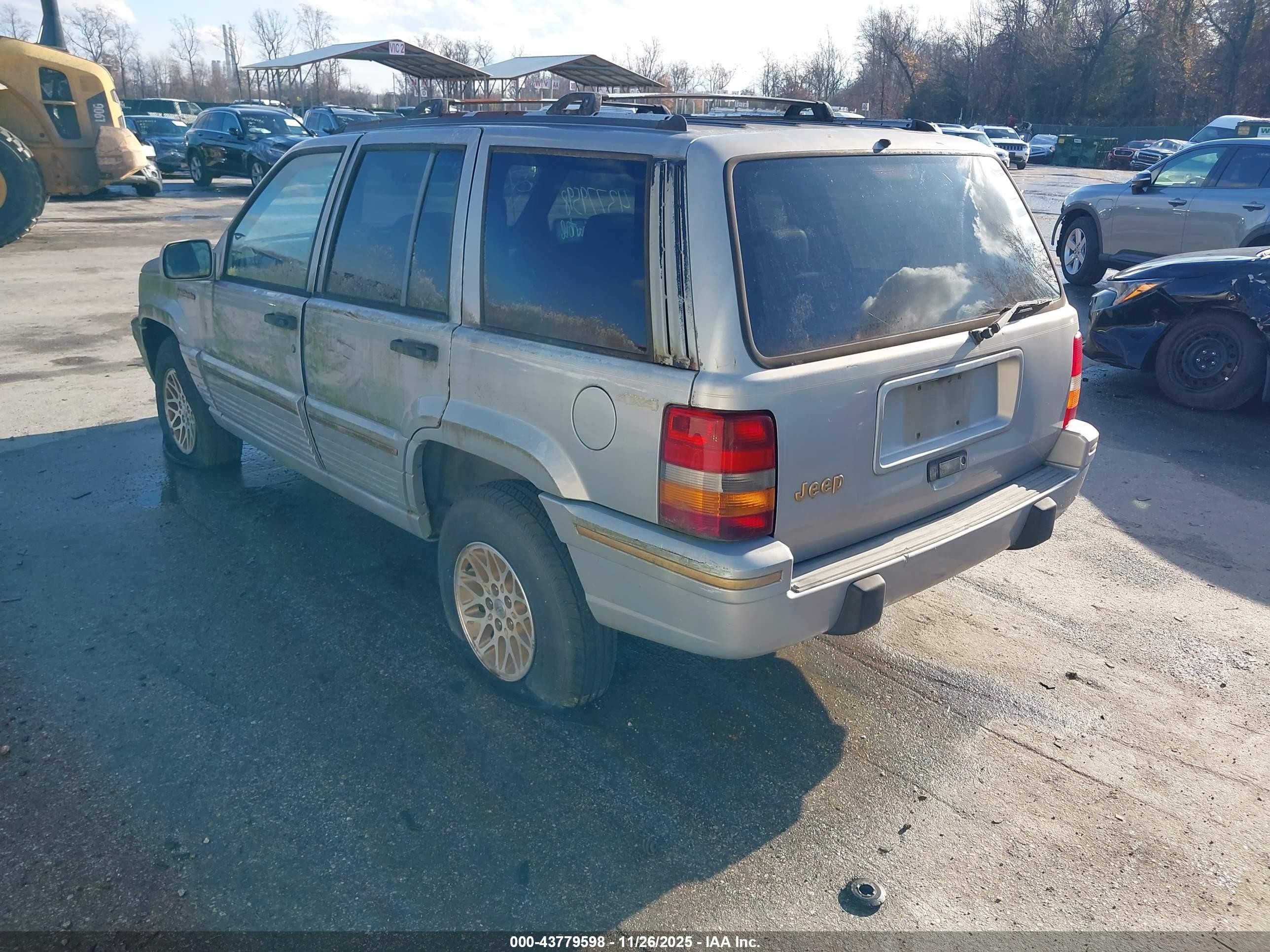 1995 Jeep Grand Cherokee Limited/orvis Silver vin: 1J4GZ78S8SC575493