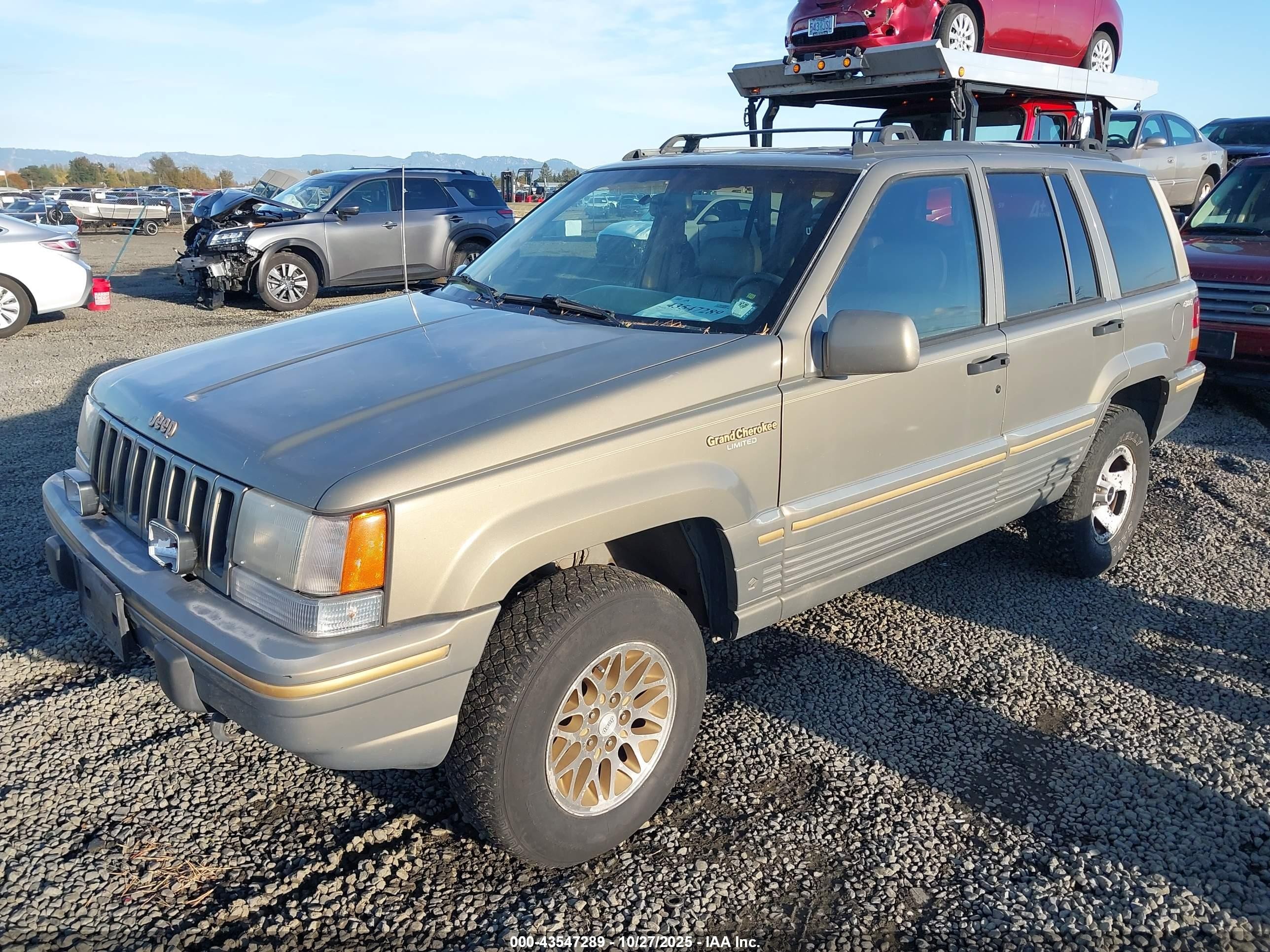 1995 Jeep Grand Cherokee Limited/orvis Коричневый vin: 1J4GZ78Y0SC714956
