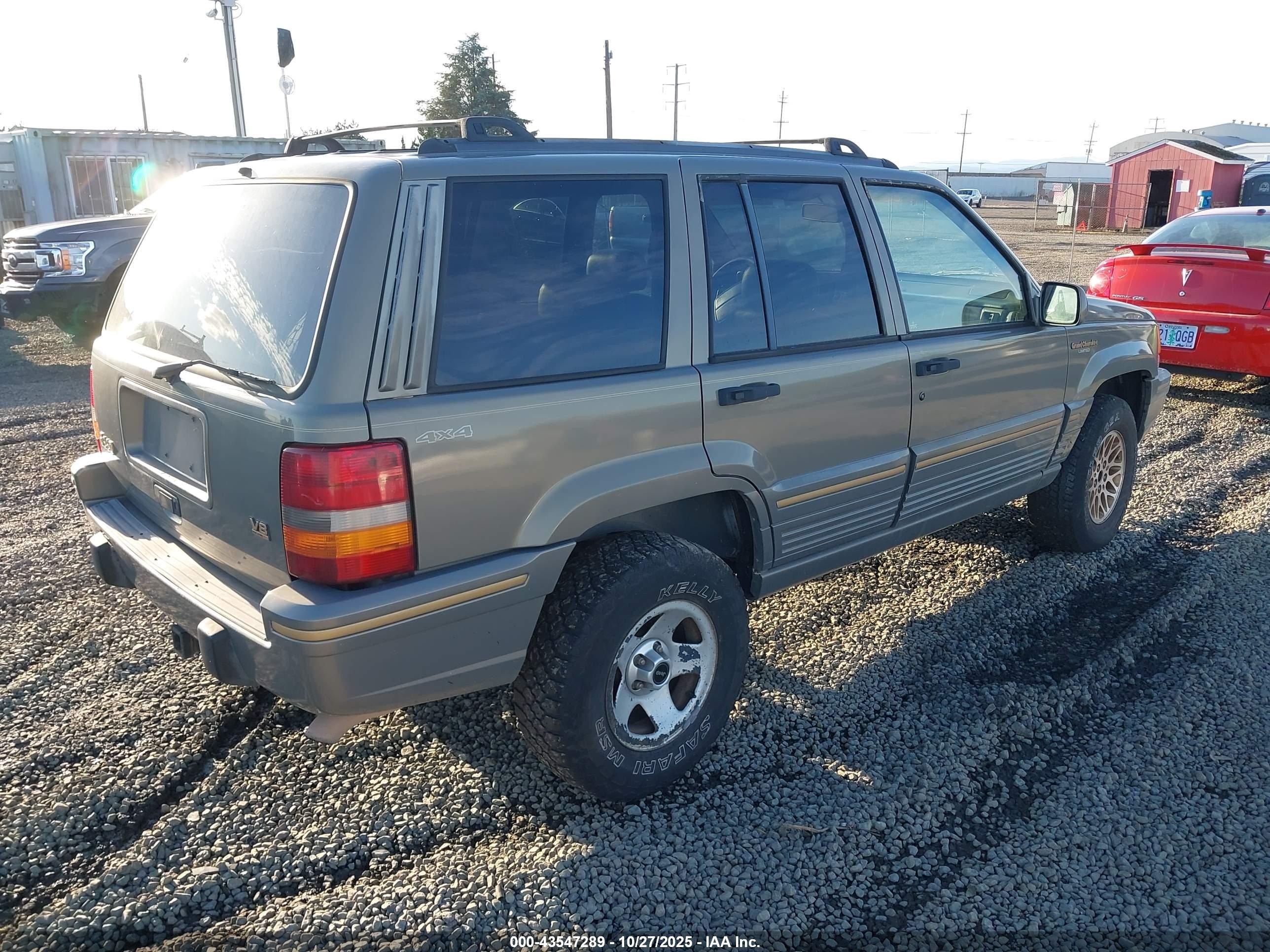 1995 Jeep Grand Cherokee Limited/orvis Коричневый vin: 1J4GZ78Y0SC714956