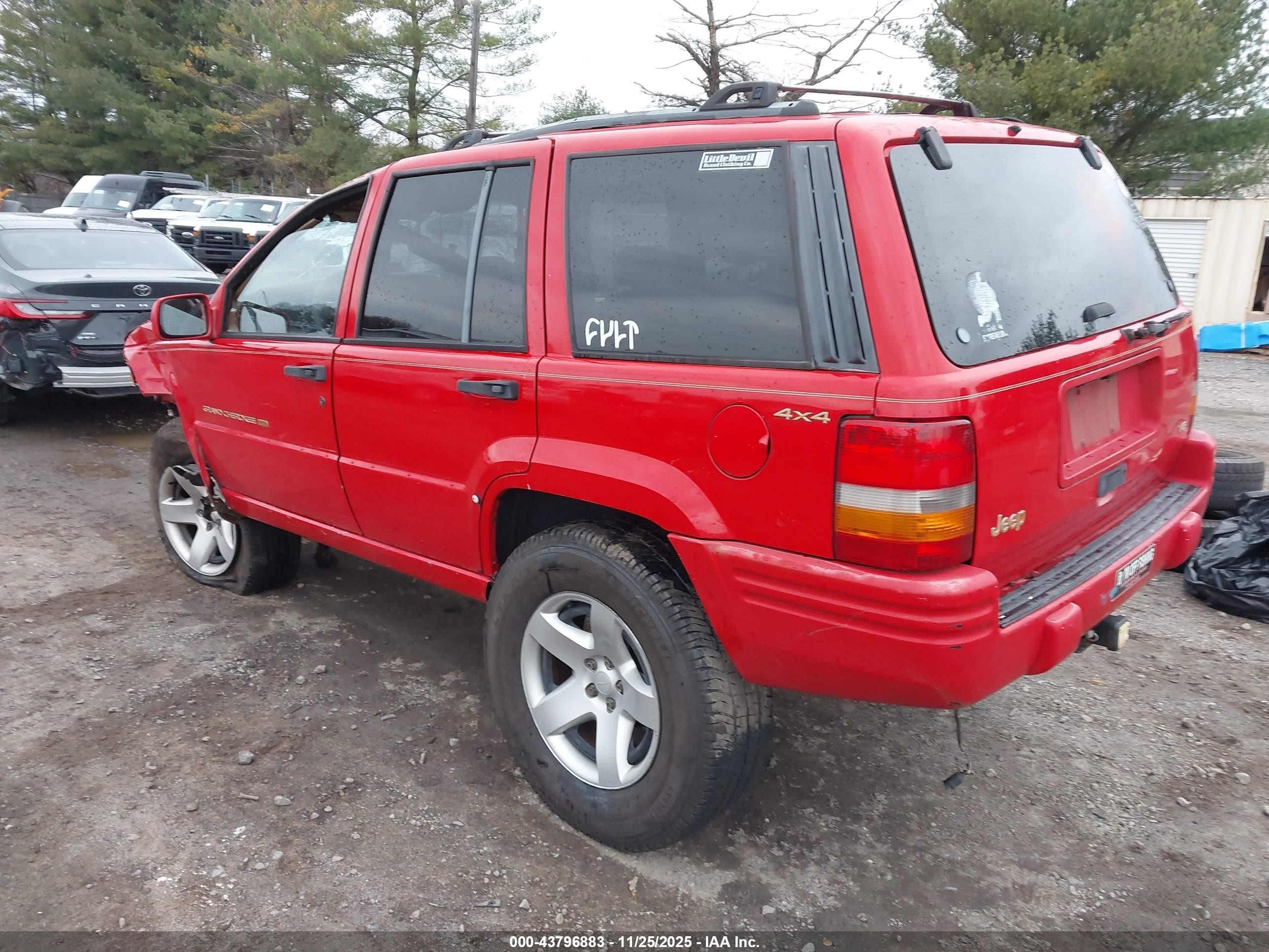 1996 Jeep Grand Cherokee Limited Red vin: 1J4GZ78Y0TC382597