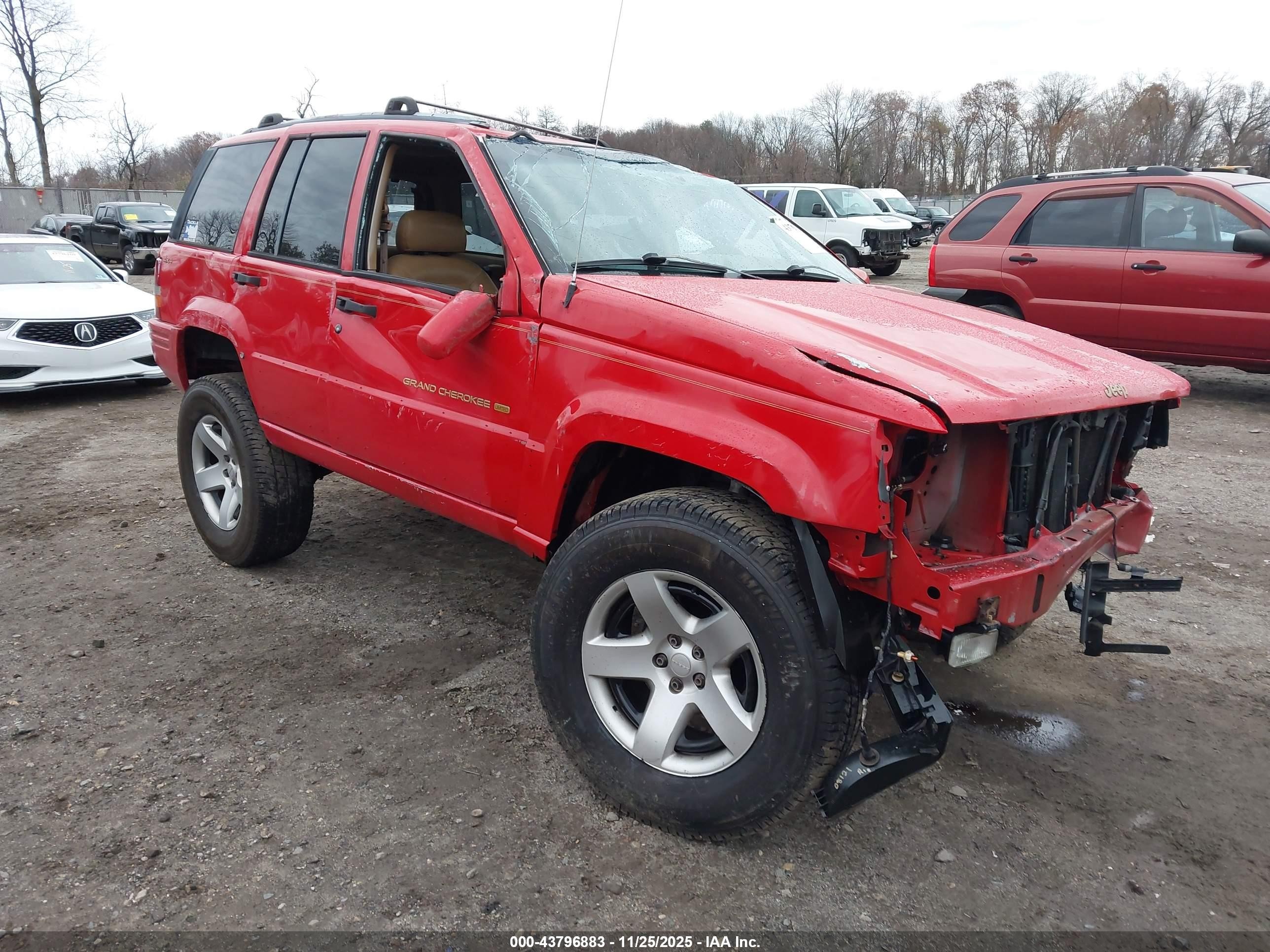 1996 Jeep Grand Cherokee Limited Red vin: 1J4GZ78Y0TC382597