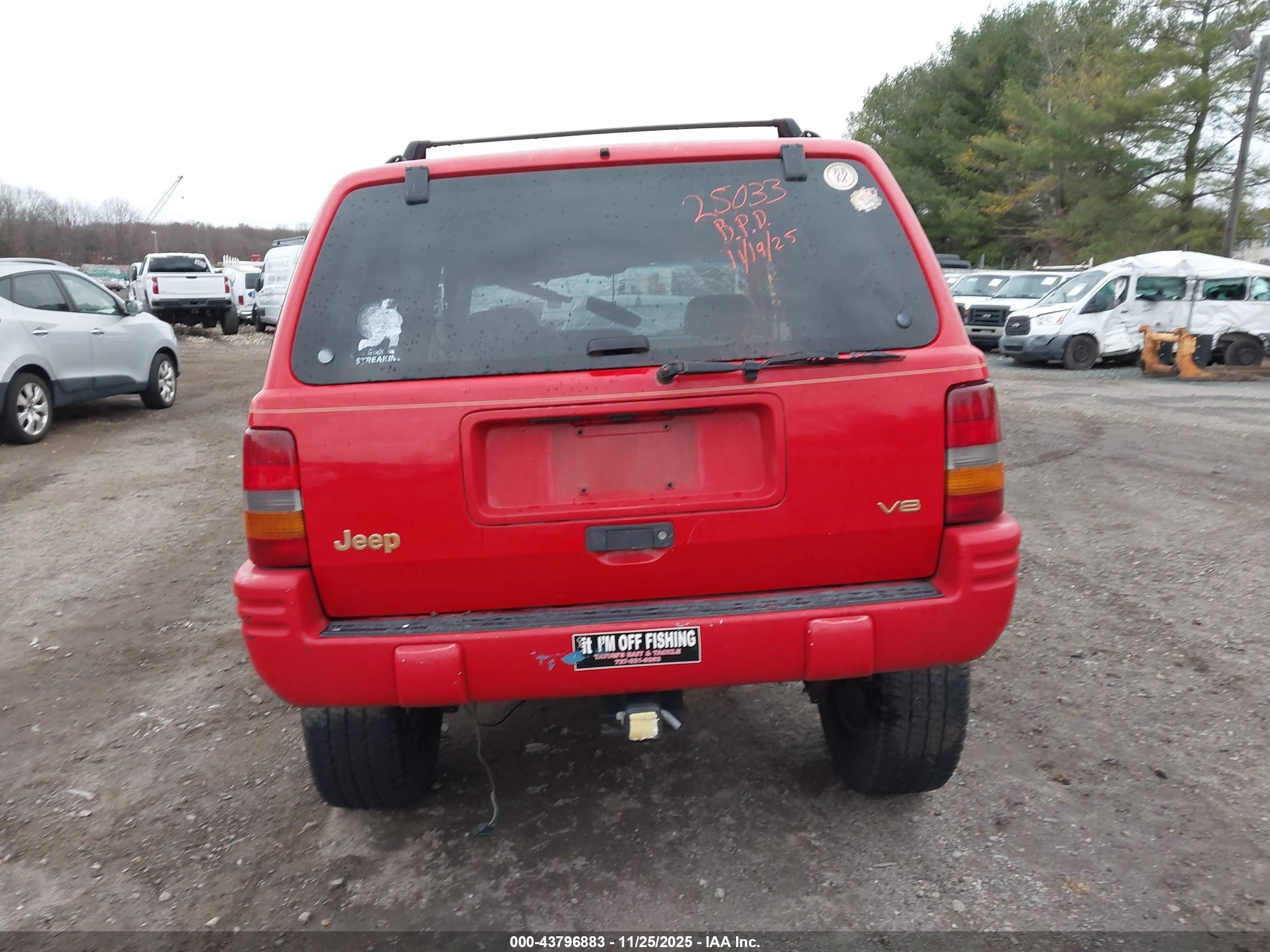 1996 Jeep Grand Cherokee Limited Red vin: 1J4GZ78Y0TC382597