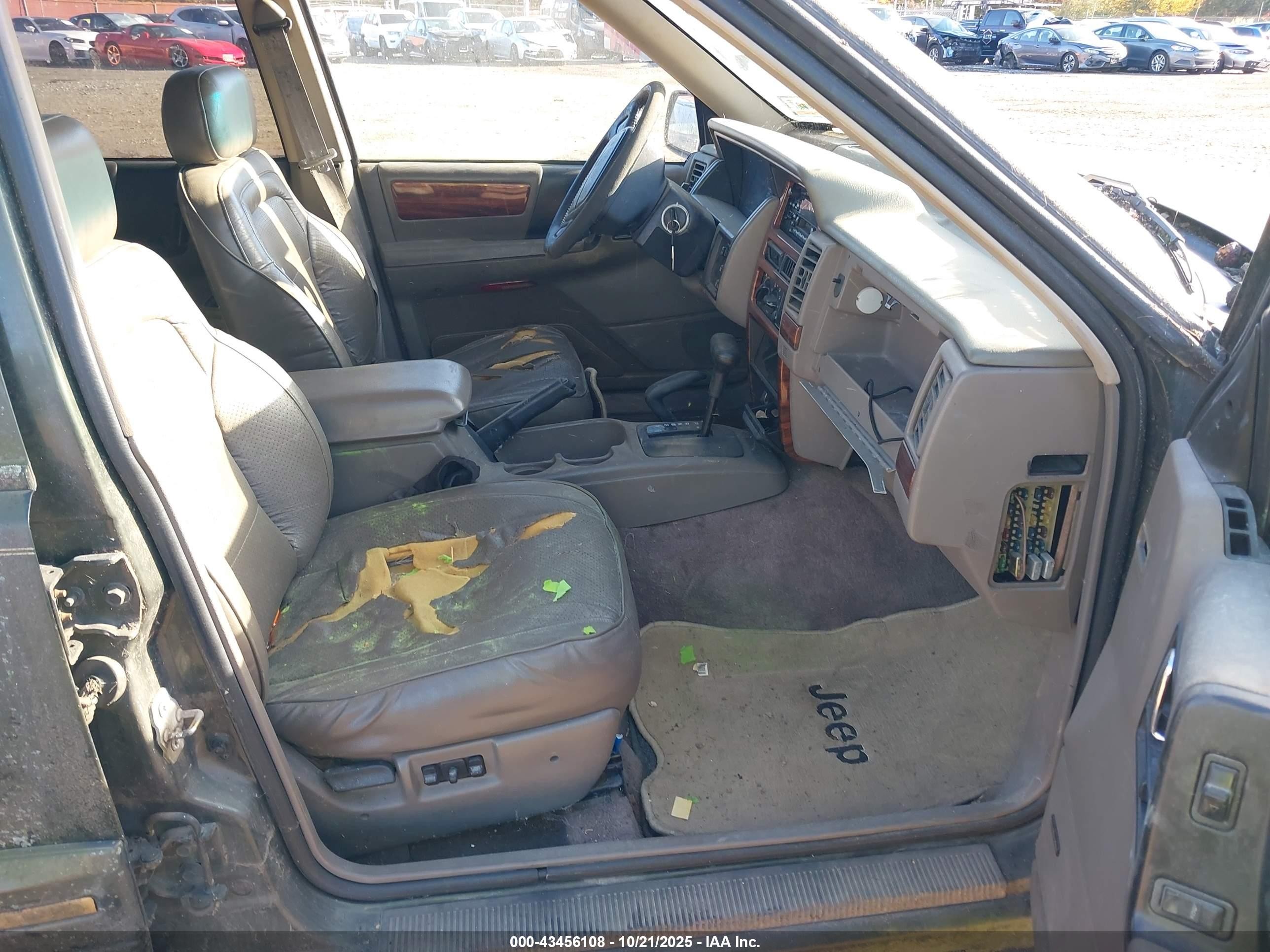 1995 Jeep Grand Cherokee Limited/orvis Green vin: 1J4GZ78Y2SC594707