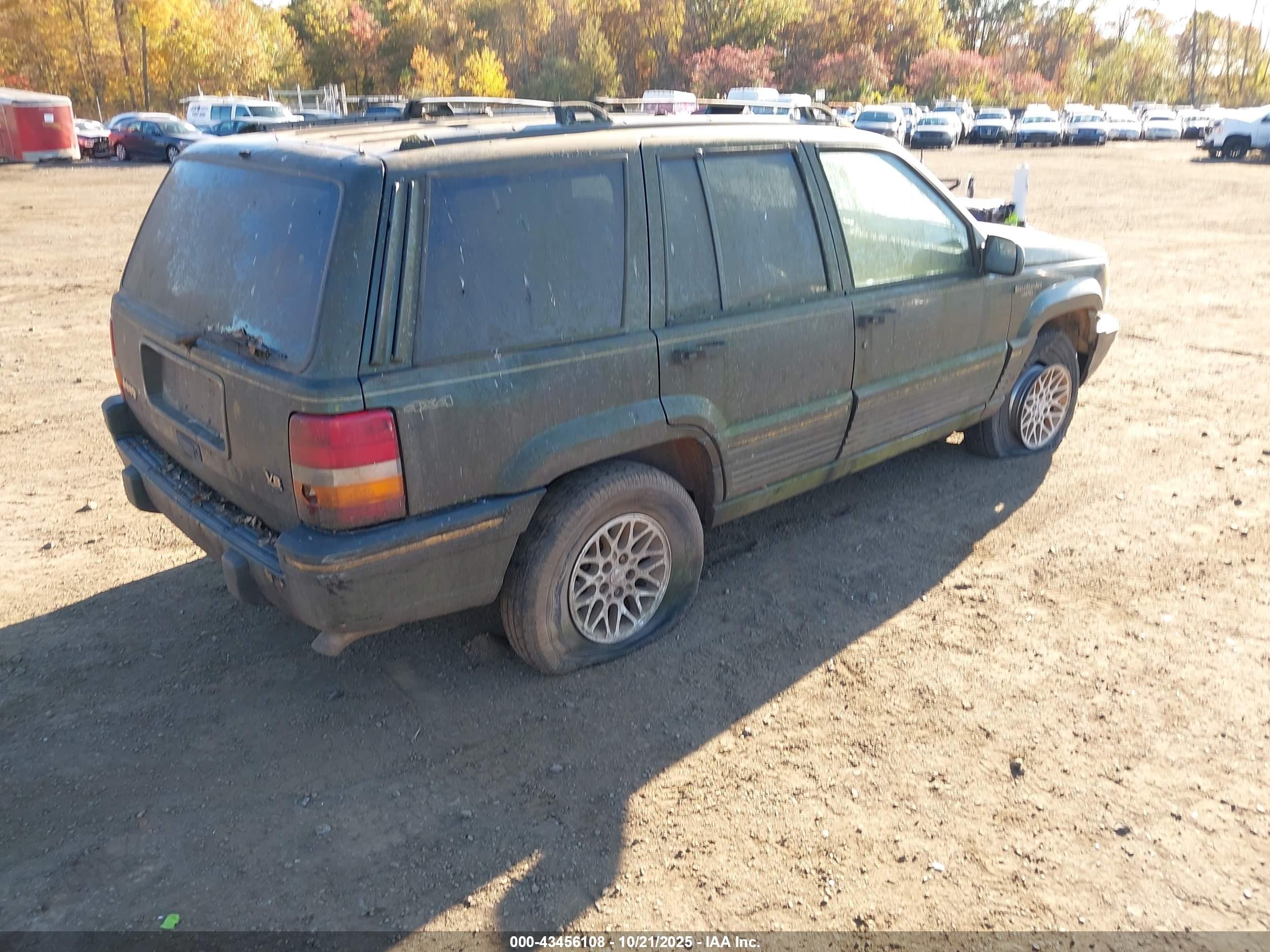 1995 Jeep Grand Cherokee Limited/orvis Green vin: 1J4GZ78Y2SC594707