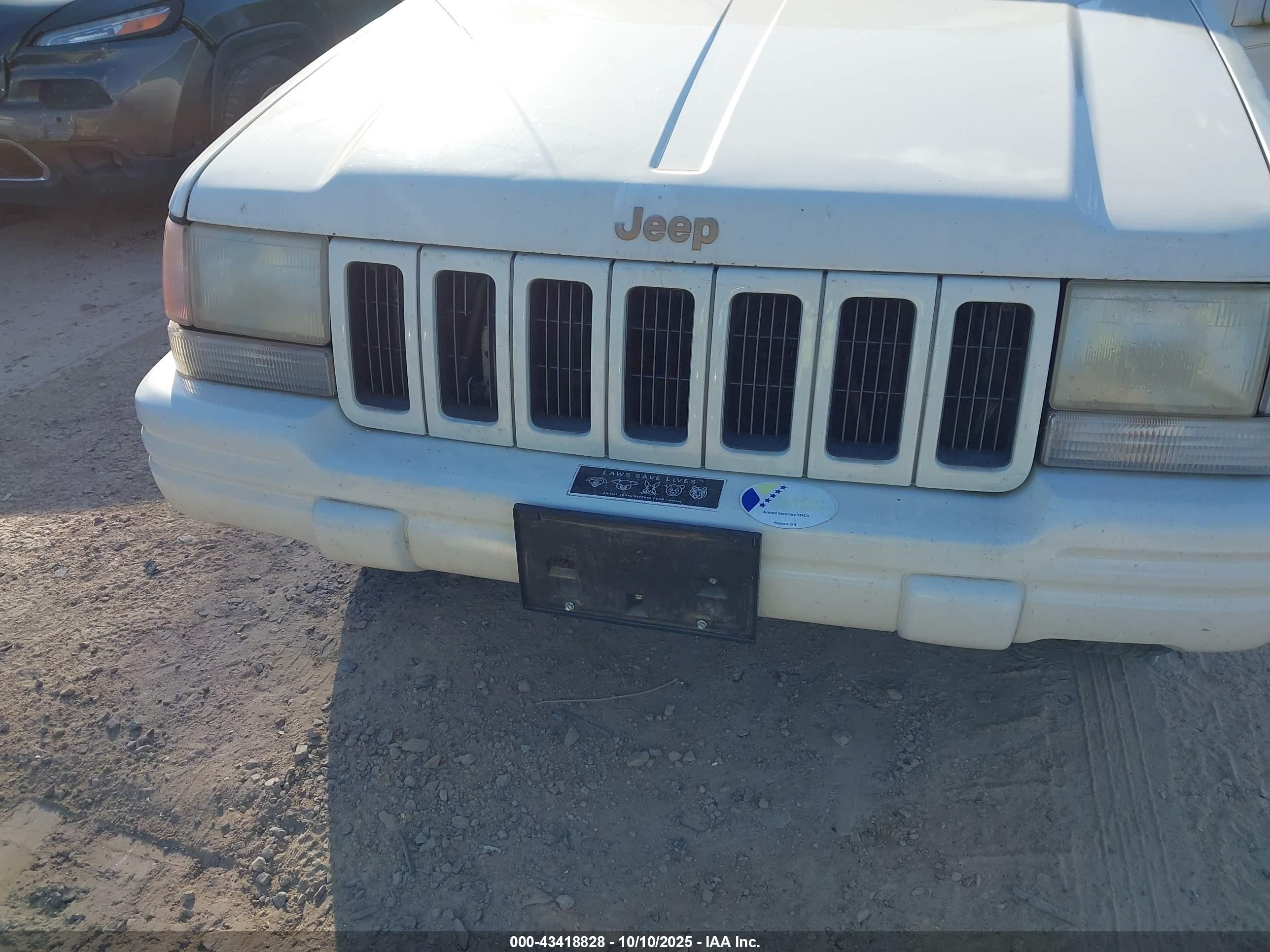 1996 Jeep Grand Cherokee Limited White vin: 1J4GZ78Y2TC298538