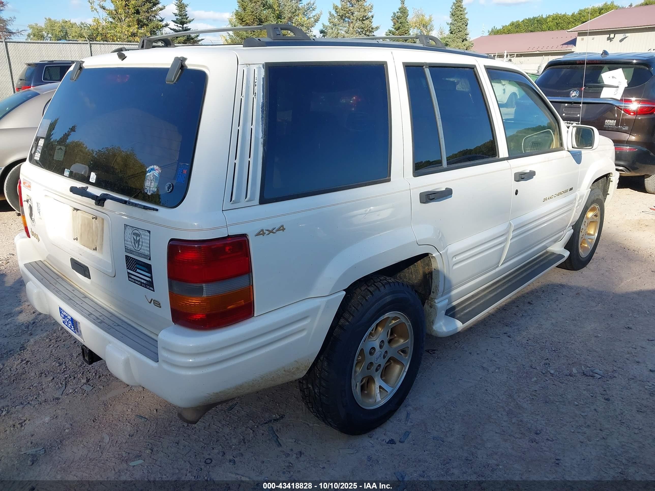 1996 Jeep Grand Cherokee Limited White vin: 1J4GZ78Y2TC298538