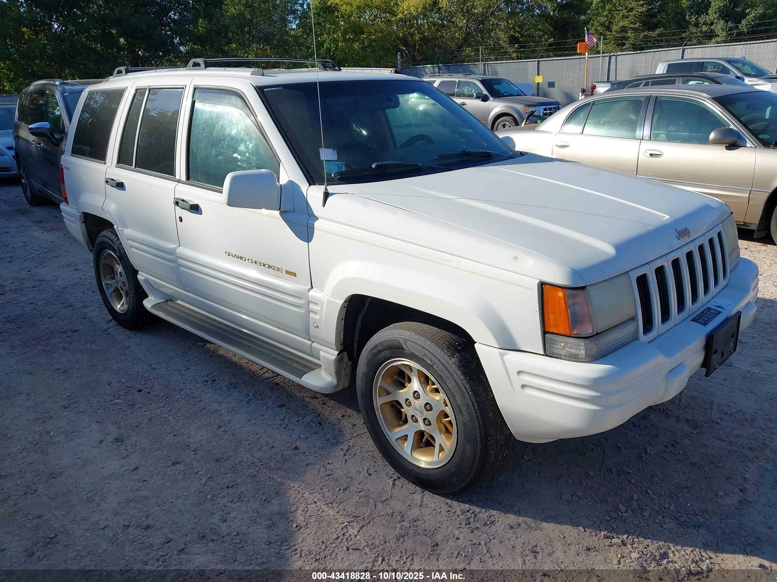 1996 Jeep Grand Cherokee Limited White vin: 1J4GZ78Y2TC298538