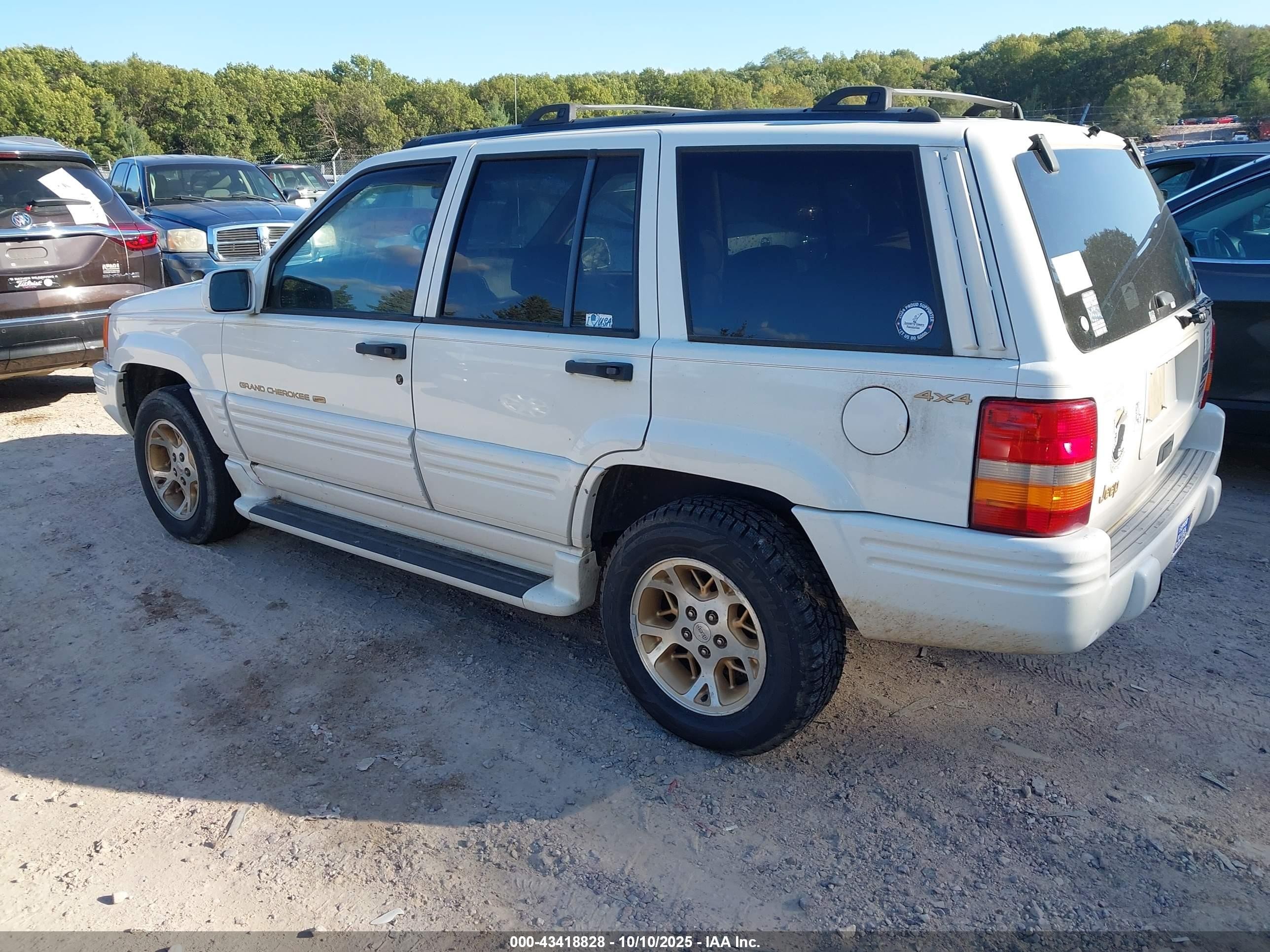 1996 Jeep Grand Cherokee Limited White vin: 1J4GZ78Y2TC298538