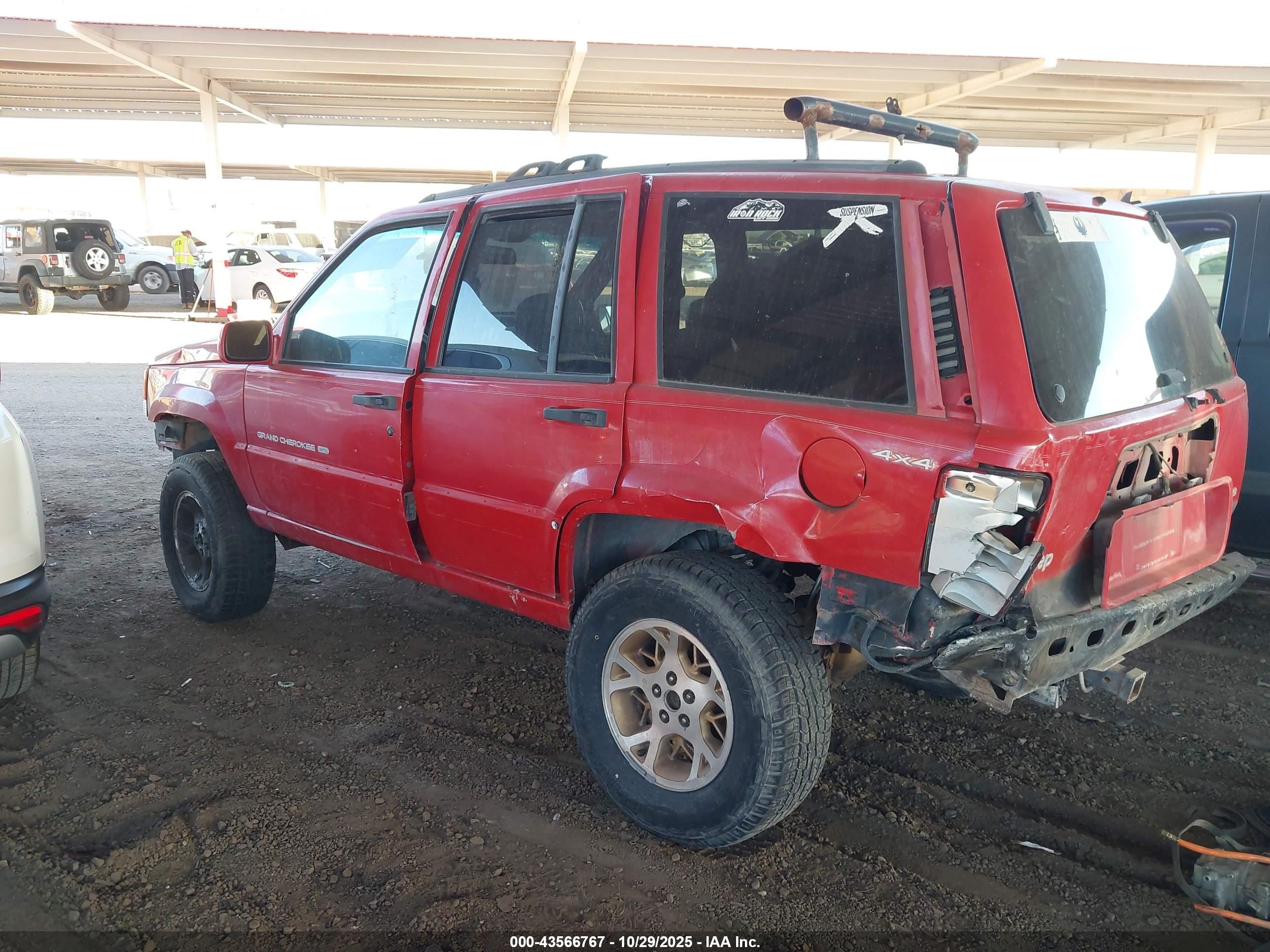 1997 Jeep Grand Cherokee Limited Red vin: 1J4GZ78Y2VC765055
