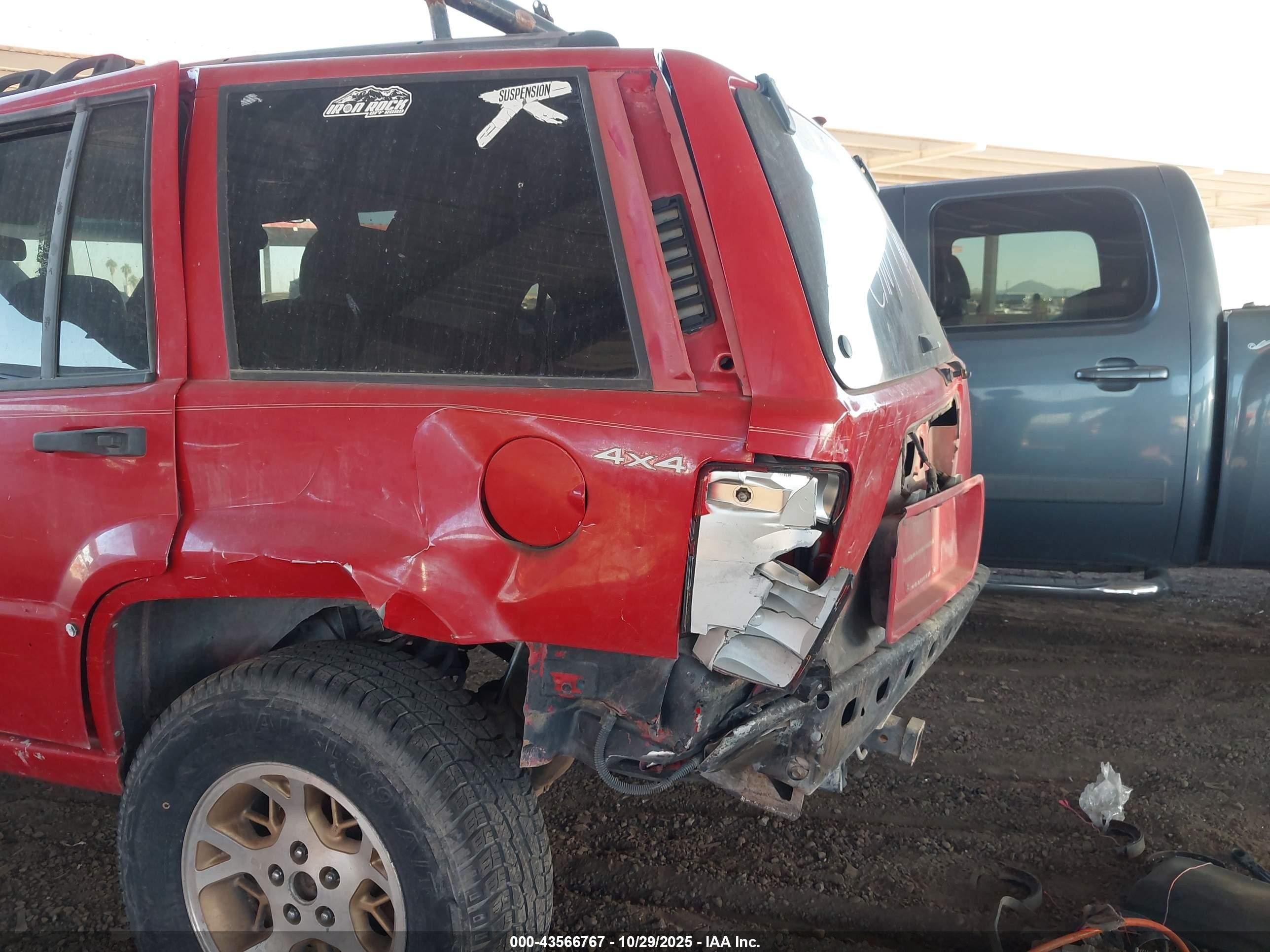 1997 Jeep Grand Cherokee Limited Red vin: 1J4GZ78Y2VC765055